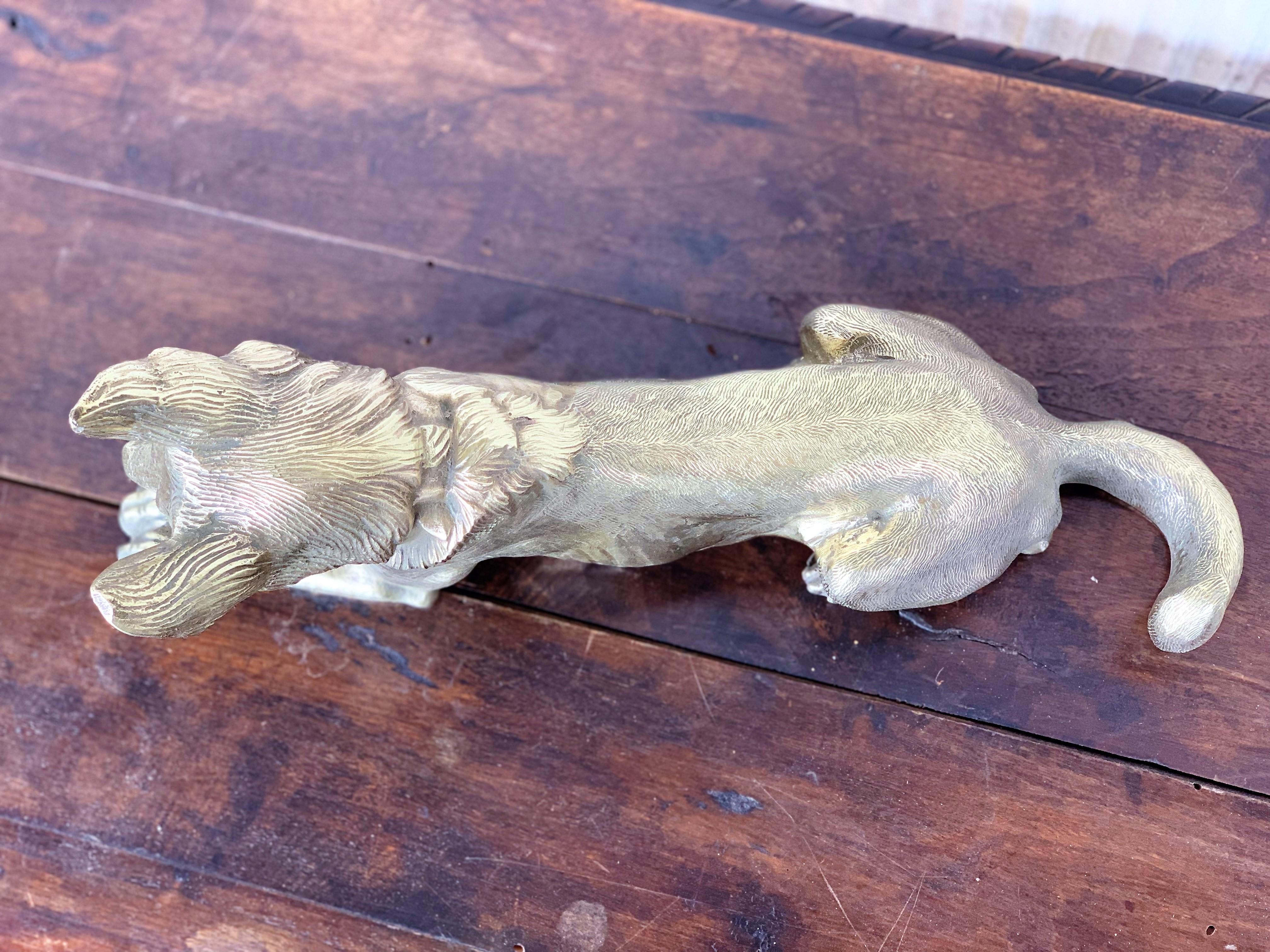 Art Deco Sculpture of Bronze German Shepherd Dog 9