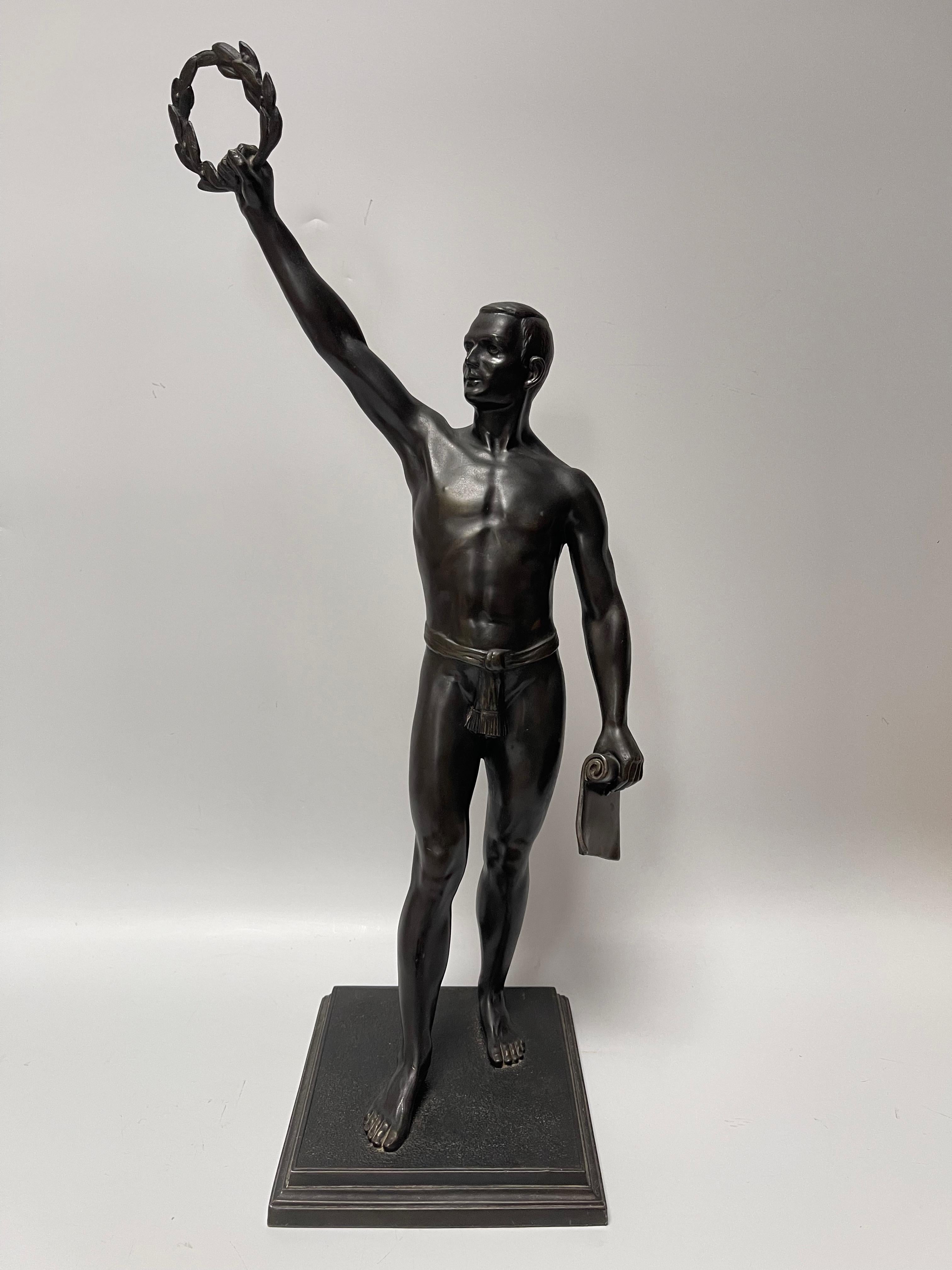 Art Deco Sculpture Olympic Salute For Sale 2