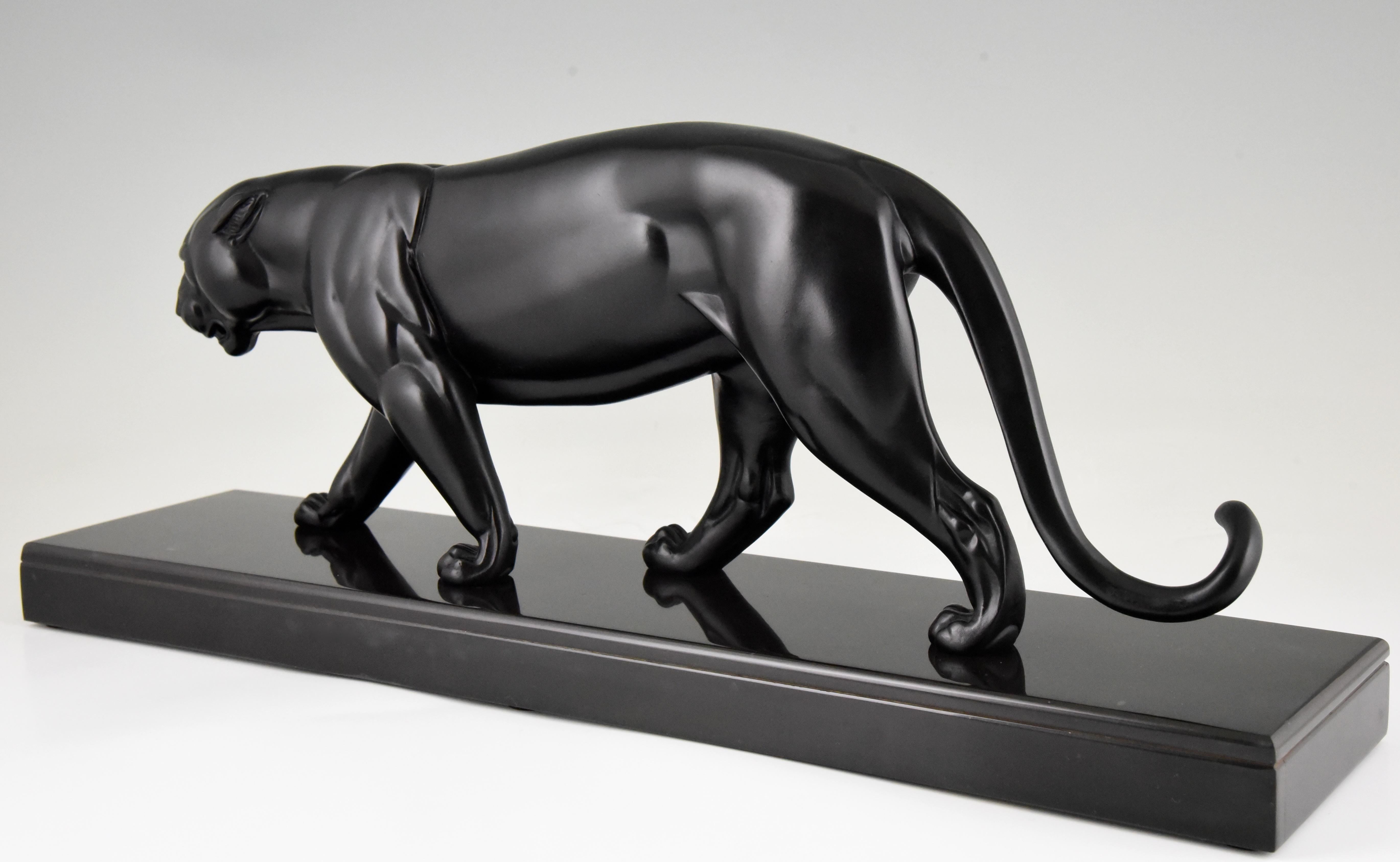 Sculpture Art déco Panthère Irénée Rochard, France, 1930 2