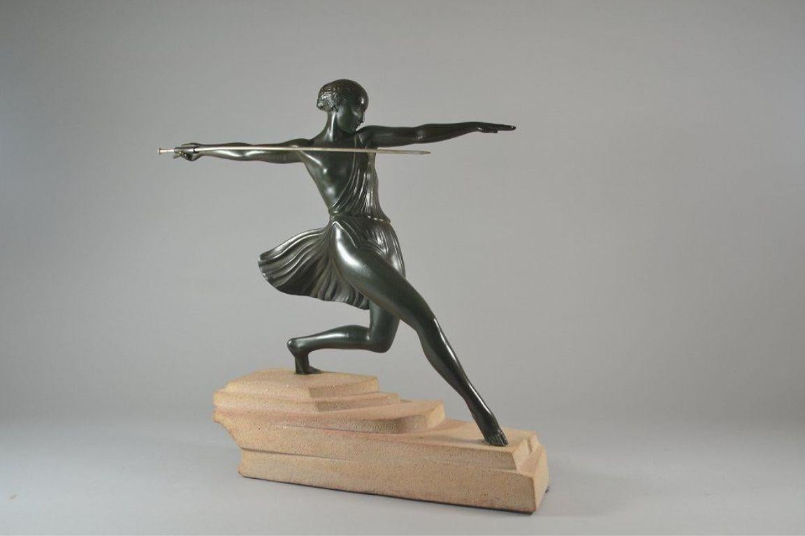 Art deco sculpture Pierre Le faguays for Max Leverrier : 
