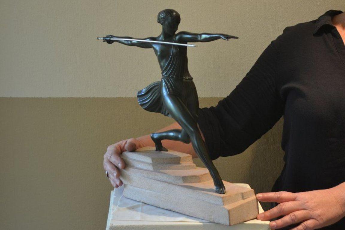 Art Deco Art deco sculpture Pierre Le faguays for Max Leverrier : 
