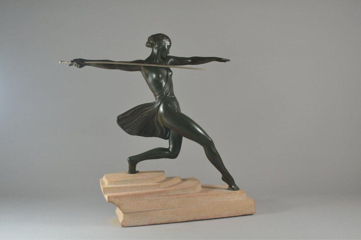 Art deco sculpture Pierre Le faguays for Max Leverrier : 