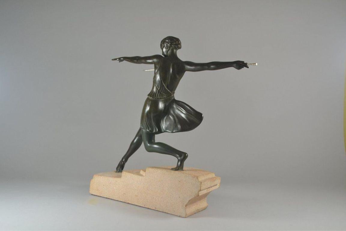 Mid-20th Century Art deco sculpture Pierre Le faguays for Max Leverrier : 