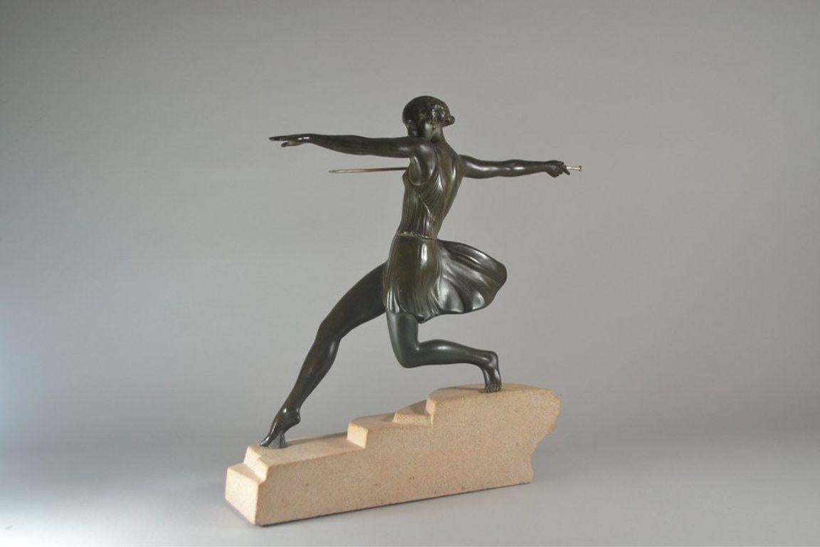 Art deco sculpture Pierre Le faguays for Max Leverrier : 
