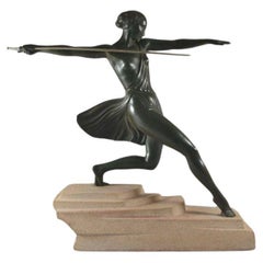 Art deco sculpture Pierre Le faguays for Max Leverrier : "Antiope"