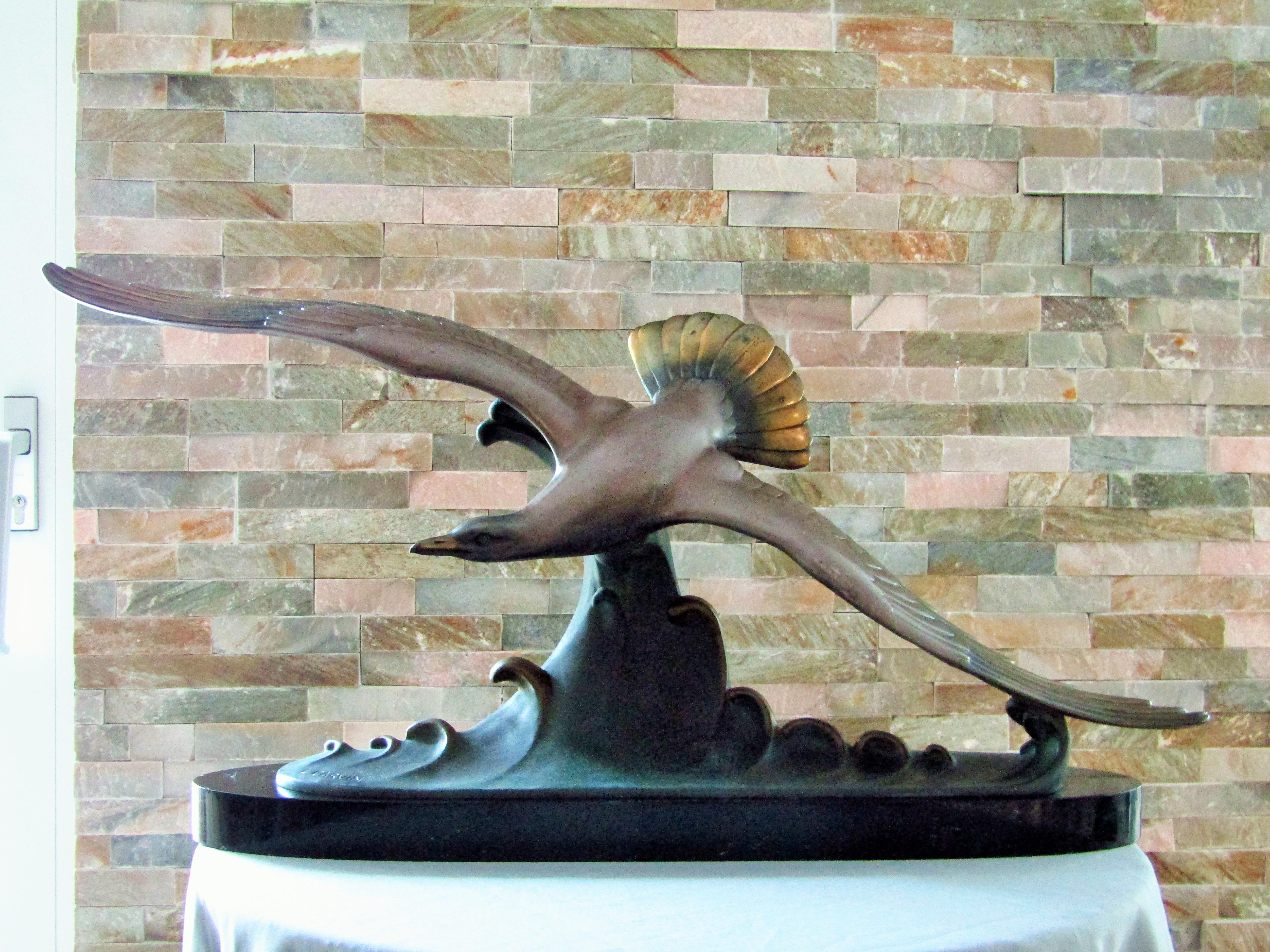 Sculpture mouette Art Déco par Carvin 5