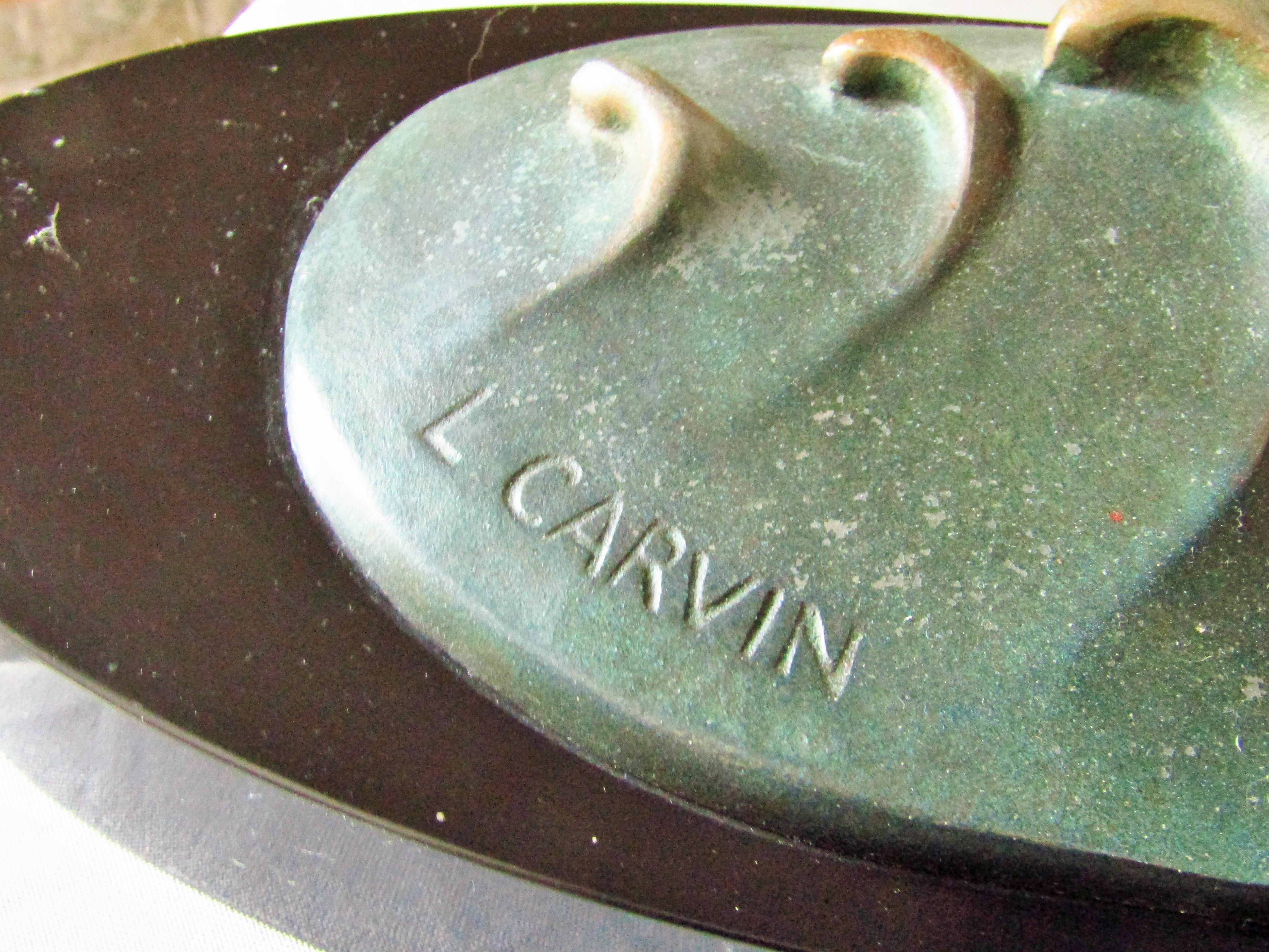20ième siècle Sculpture mouette Art Déco par Carvin