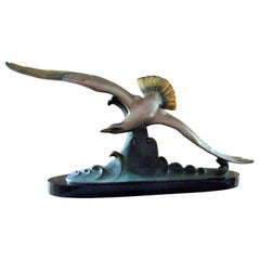 Sculpture mouette Art Déco par Carvin