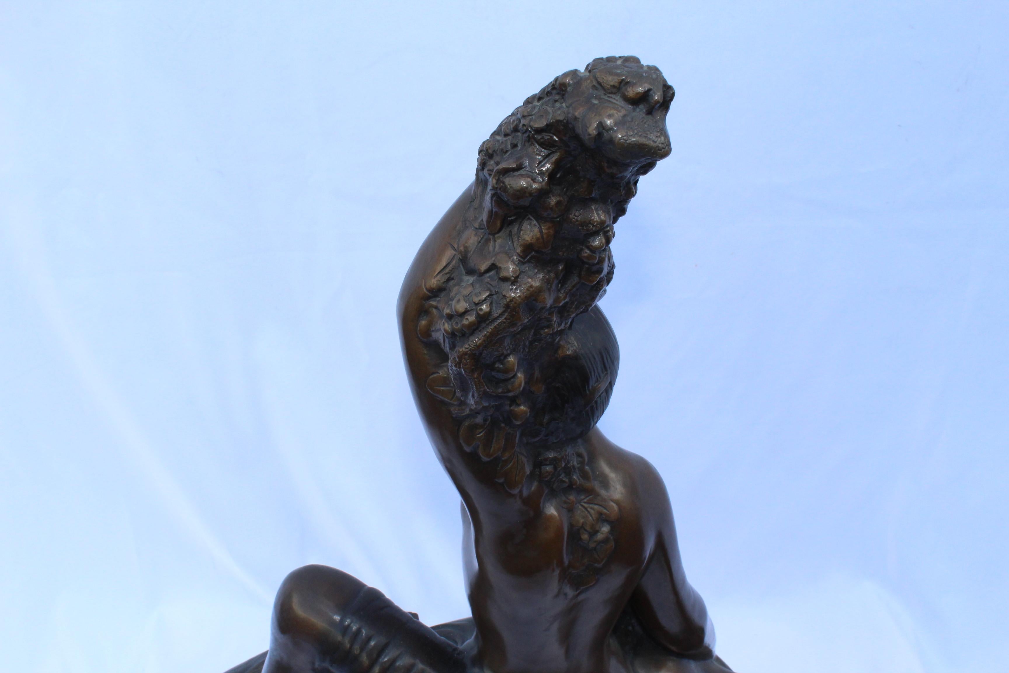 Art Deco Sculpture, Semi-Nude Girl with Boy and Dog After Delandre Large For Sale 3