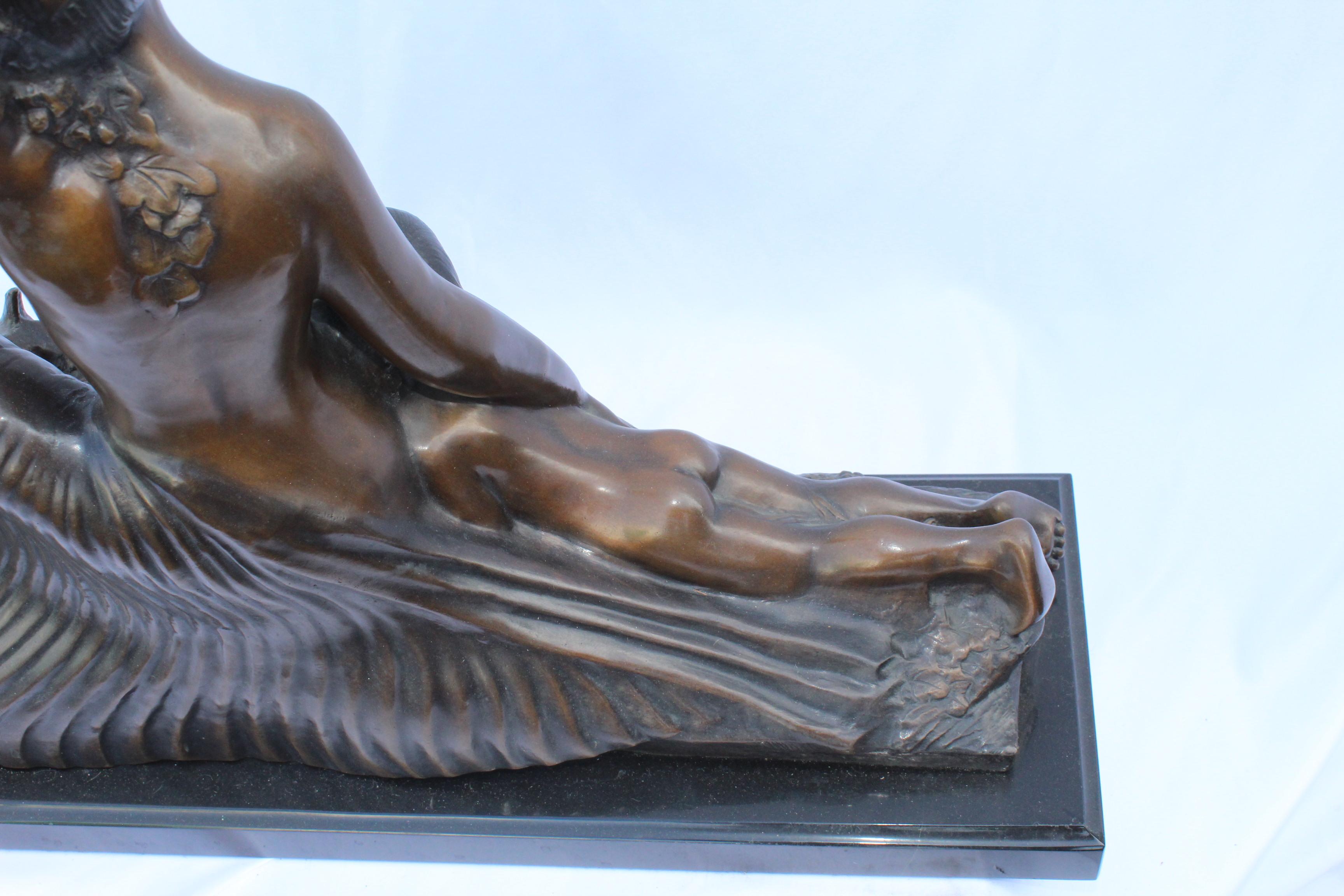 Bronze Art Deco Sculpture, Semi-Nude Girl with Boy and Dog After Delandre Large For Sale
