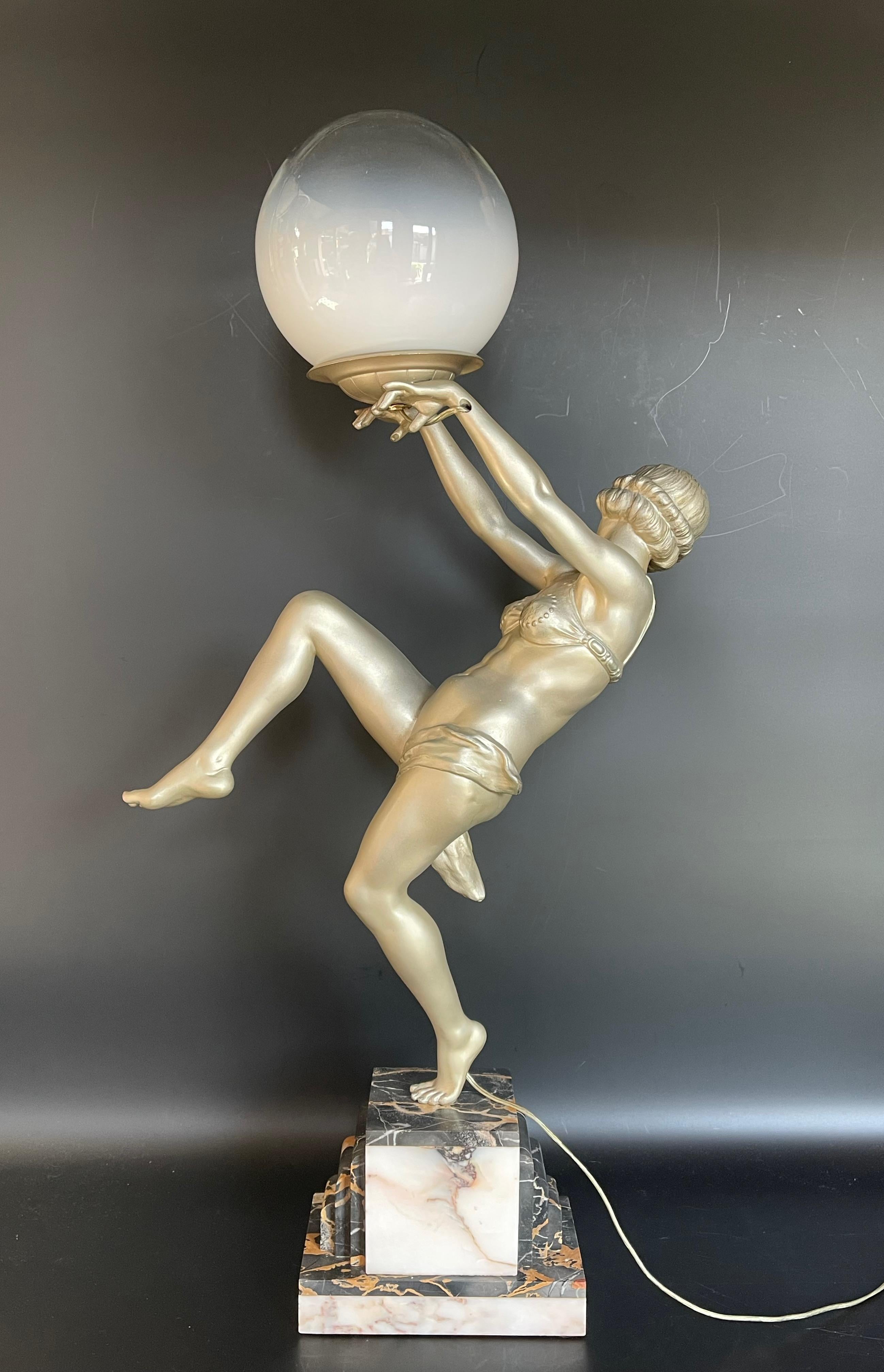 French Art Deco Sculpture Signed Carlier For Sale