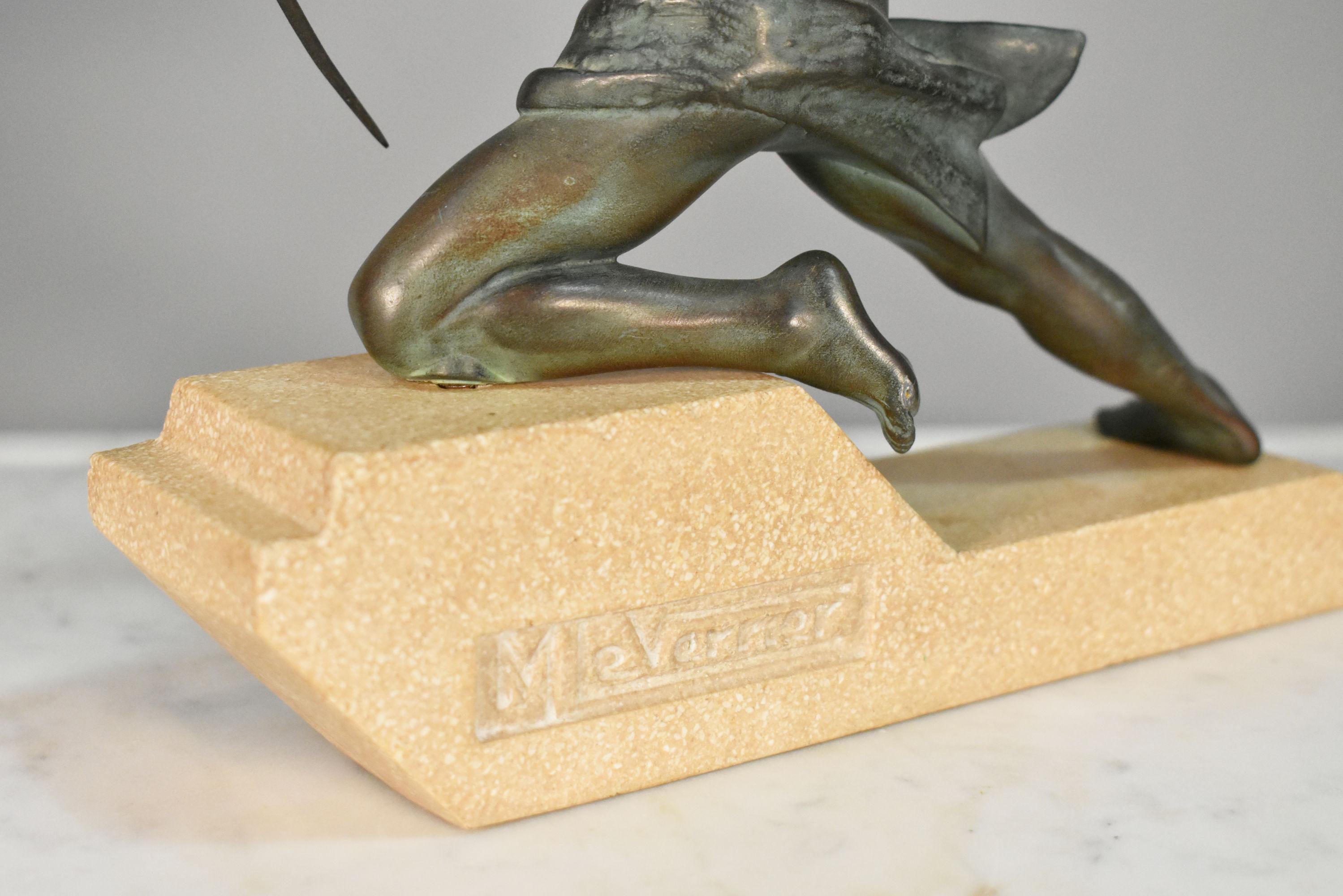 Scultura Art Déco L'arciere Ercole di Max Le Verrier in vendita 4