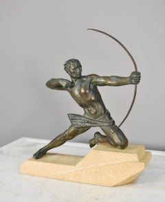 Art Deco Sculpture The Archer Hercules by Max Le Verrier