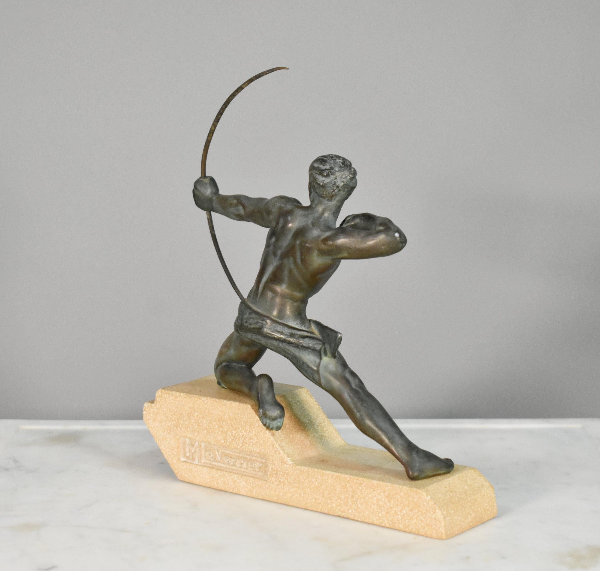 Scultura Art Déco L'arciere Ercole di Max Le Verrier in vendita 1