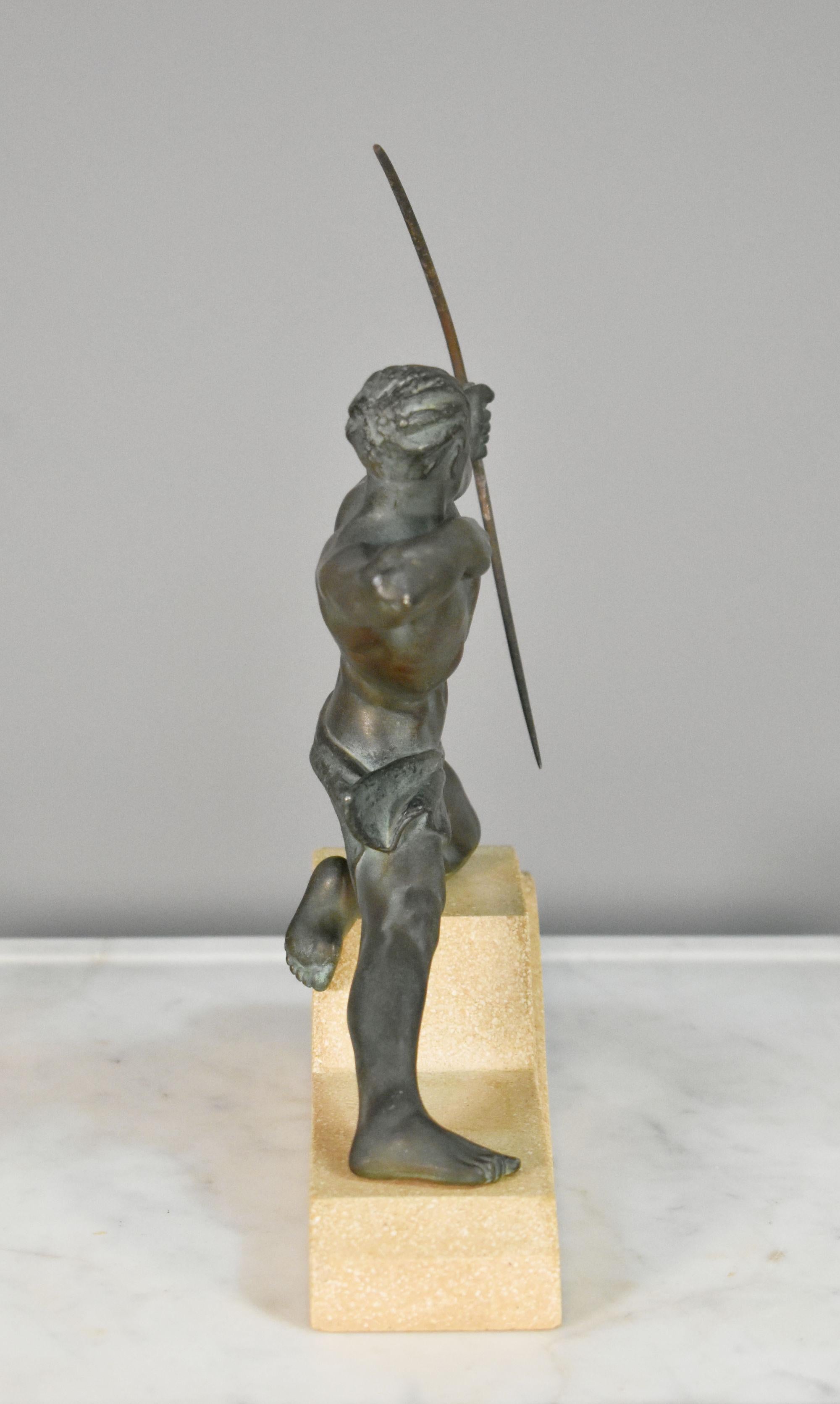 Scultura Art Déco L'arciere Ercole di Max Le Verrier in vendita 2