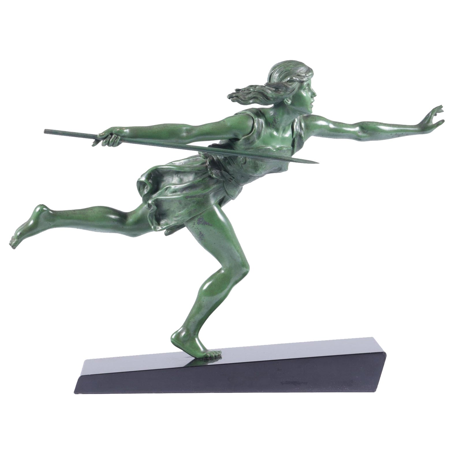 Art Deco Sculpture The Huntress by Emile Joseph Carlier, circa 1920