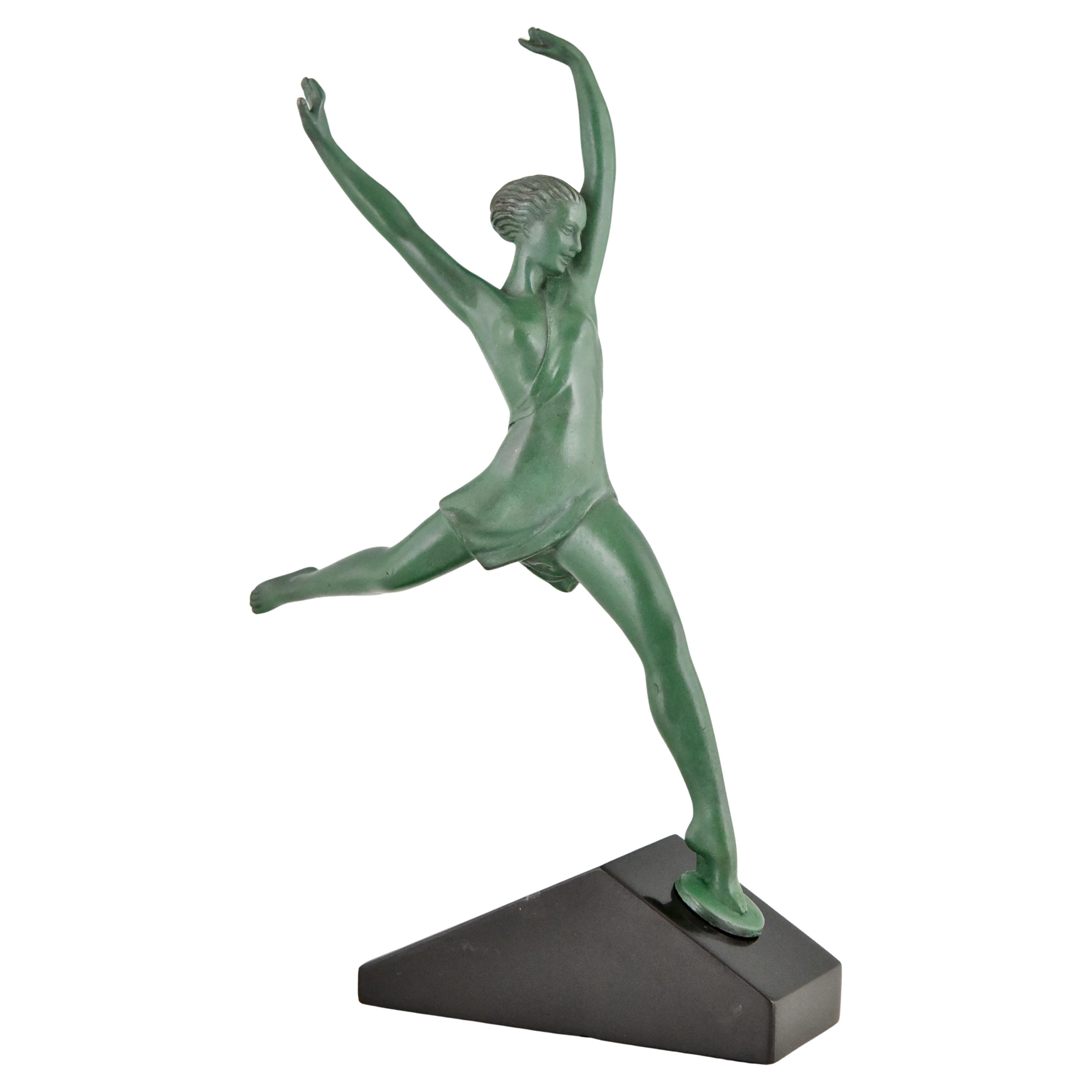 Scultura Art Deco donna OLYMPIE di Fayral, Pierre Le Faguays & Max Le Verrier