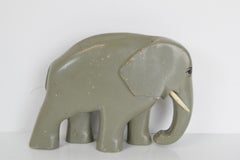 Art Deco Sculpture Wood Elephant, circa 1930s