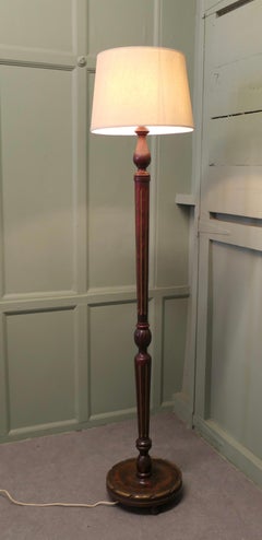 Art Deco Scumble and Gilt finish Turned Standard Lamp