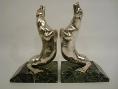 Art Deco Seal Bookends Louis Albert Carvin France 1930