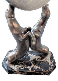 Lampe de table Art Déco Seal de "Carvin"