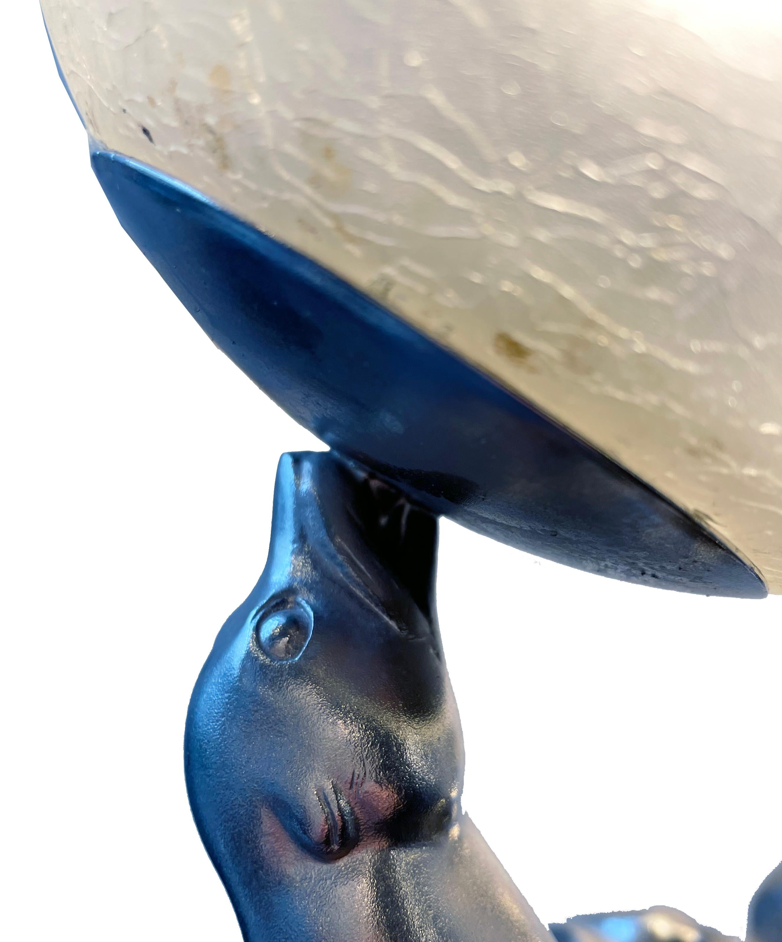 Metà XX secolo Lampada da tavolo Art Déco Seal di 