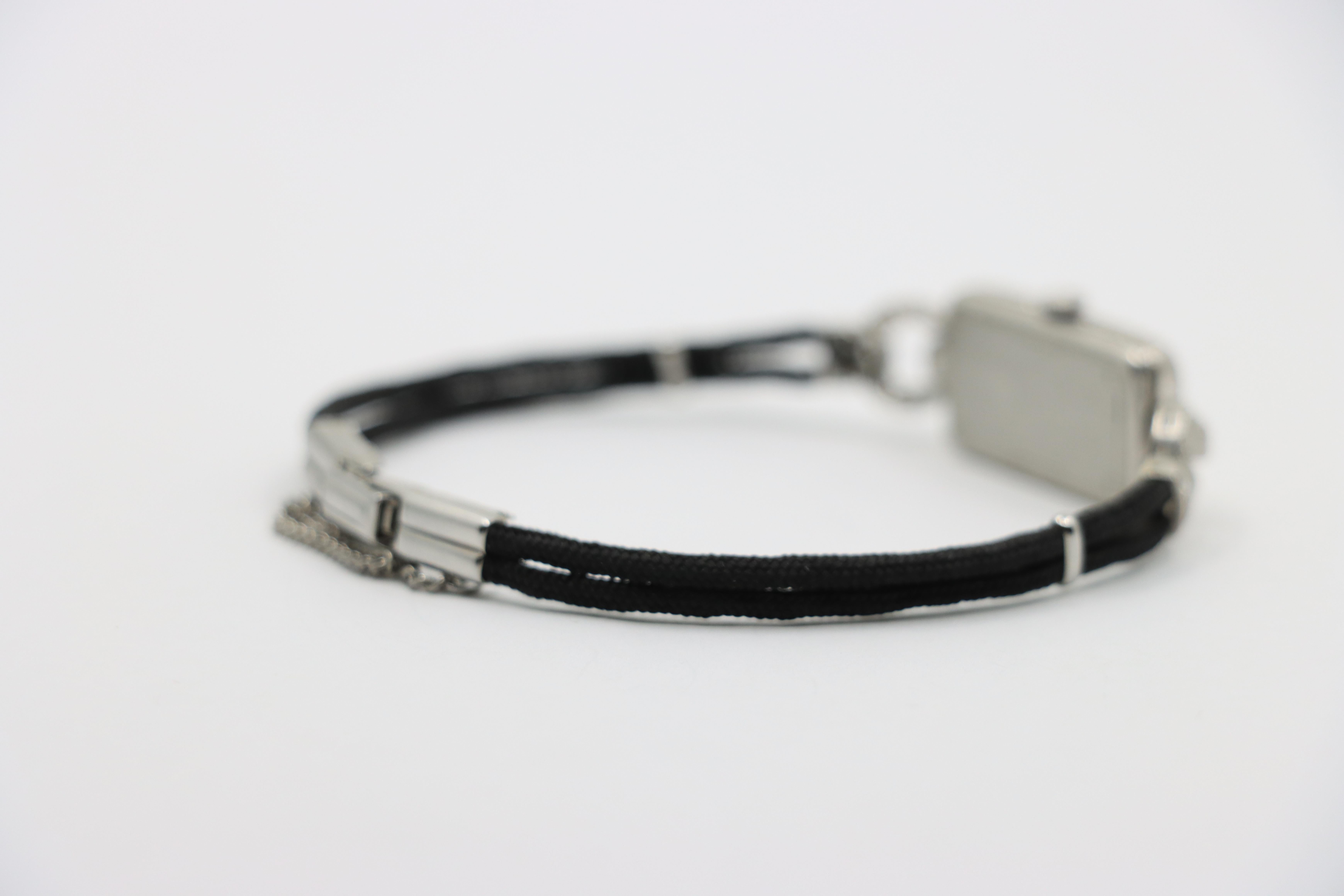 Art Deco Seale Platinum Diamond Watch Bracelet For Sale 3