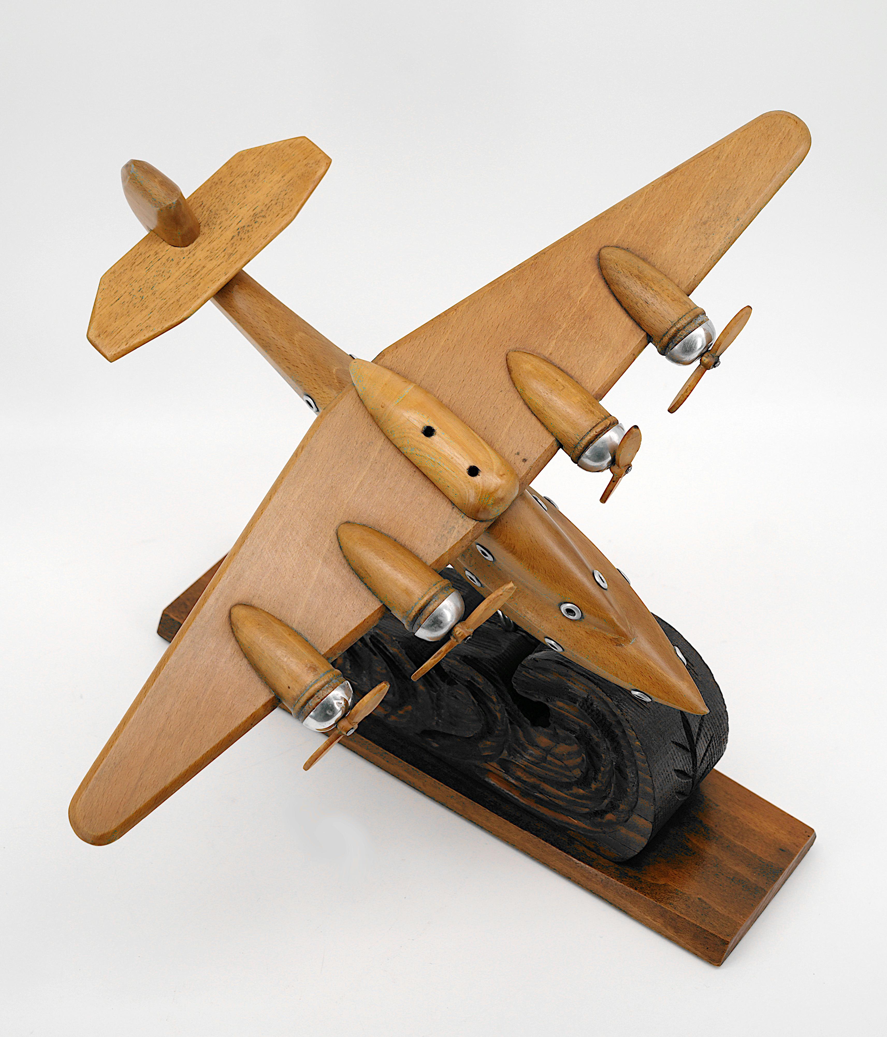 Art Deco Seaplane model by ART BOIS 1930s For Sale 4