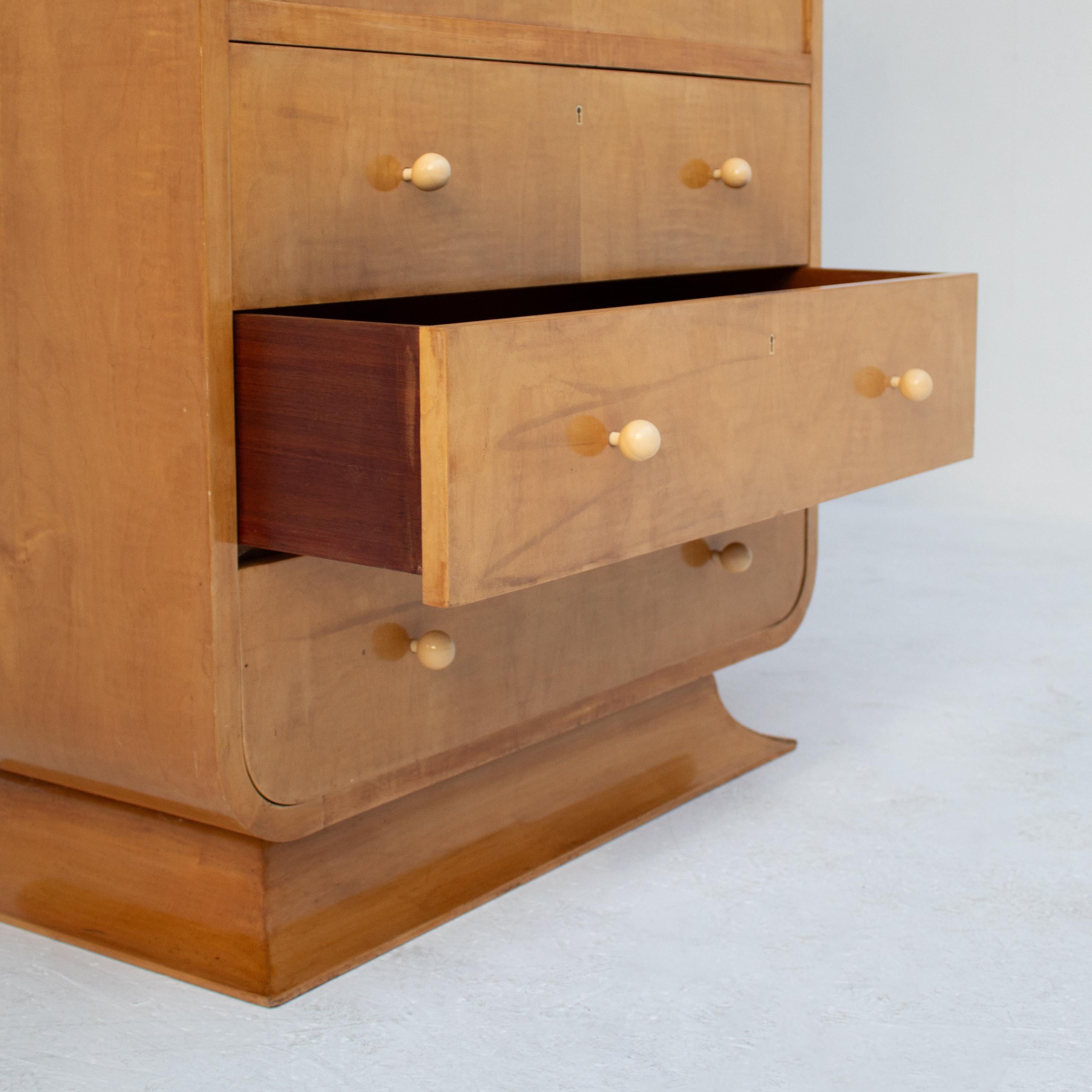 Art Deco Sekretär Kabinett (Holz)
