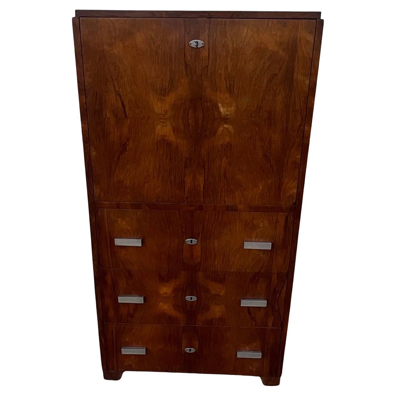 Art Deco Secretary Desk in Rosewood, 1940s