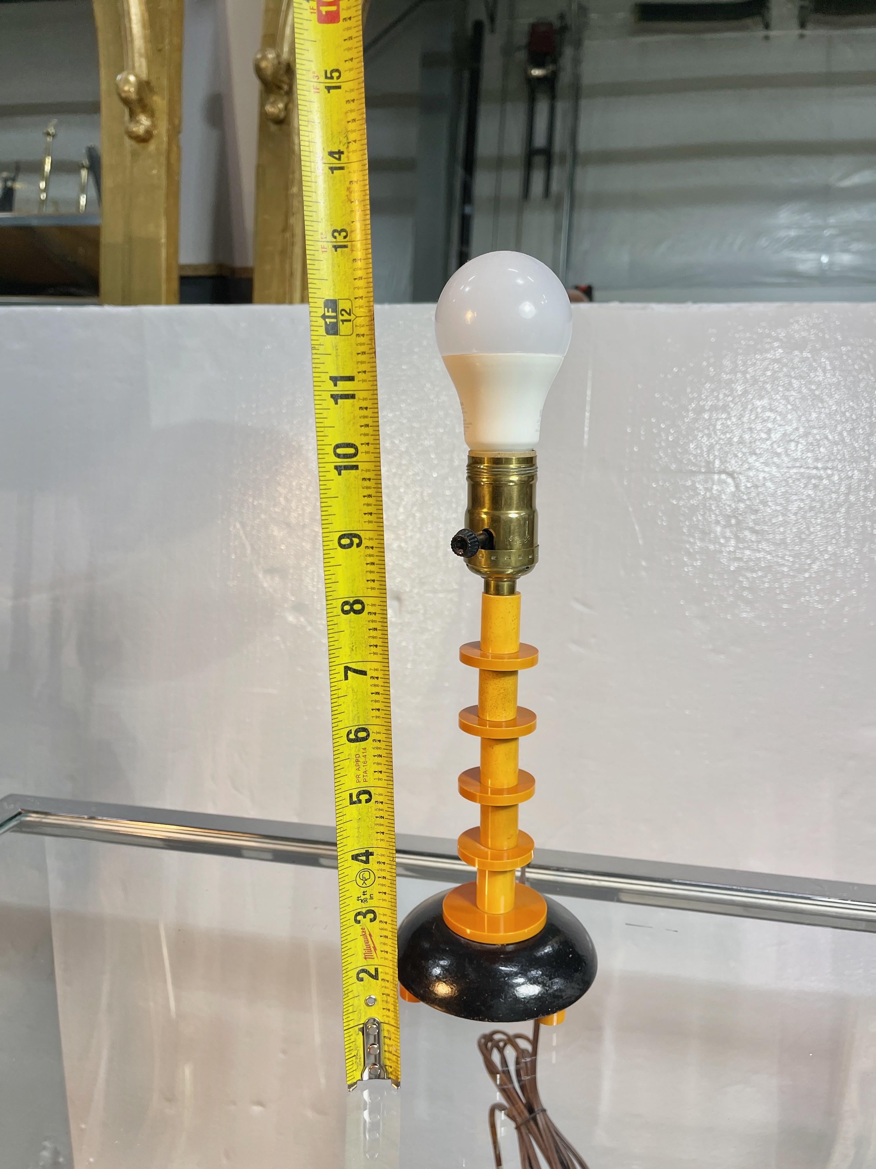 American Art Deco Segmented Bakelite Table Lamp