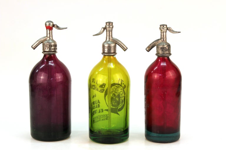 Art Deco Seltzer Bottles from Argentina at 1stdibs