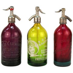 Art Deco Seltzer Bottles from Argentina