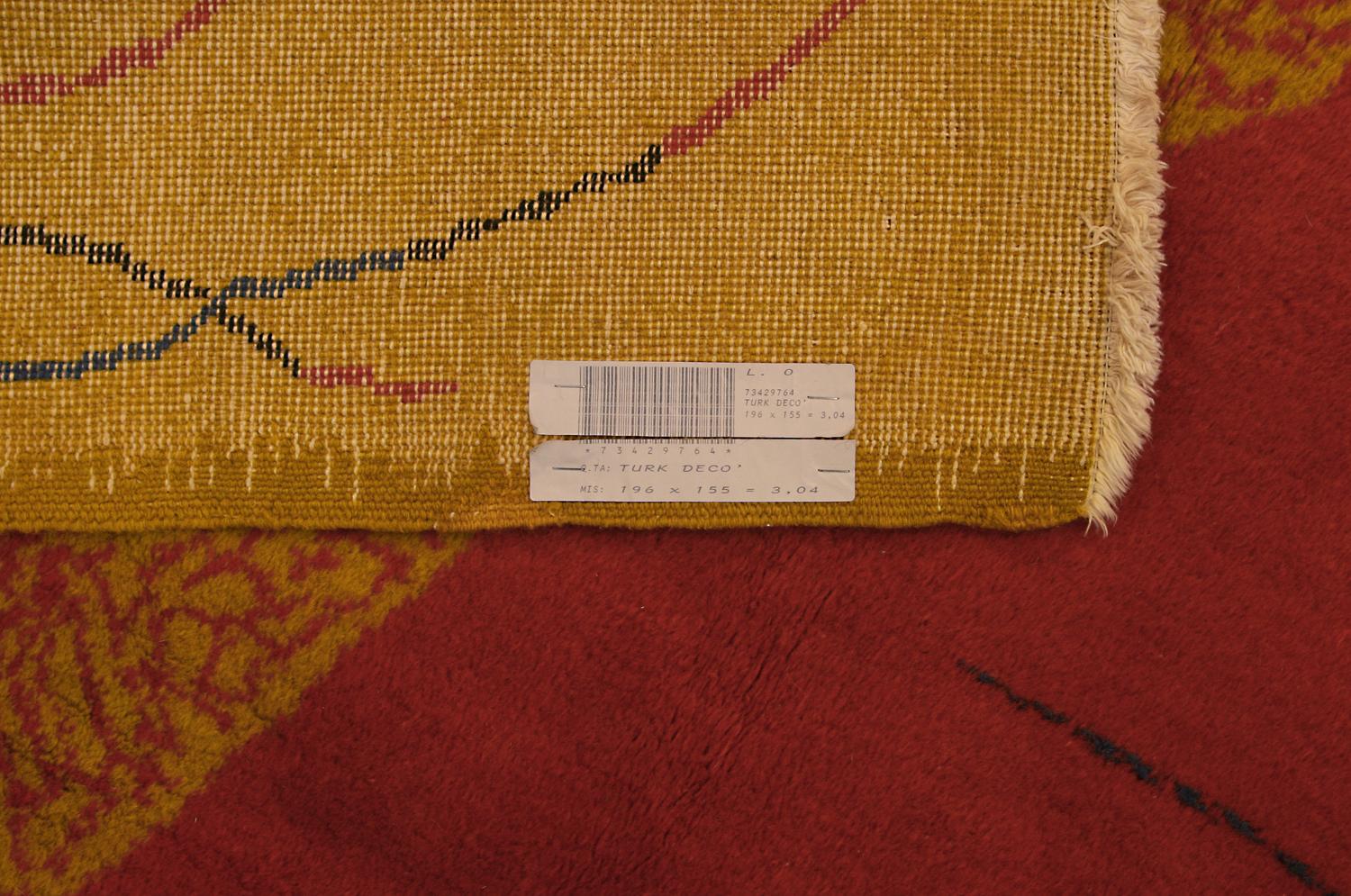 Türkischer Art-Déco-Teppich im minimalistischen Design, 1950-1970 im Zustand „Gut“ im Angebot in Ferrara, IT