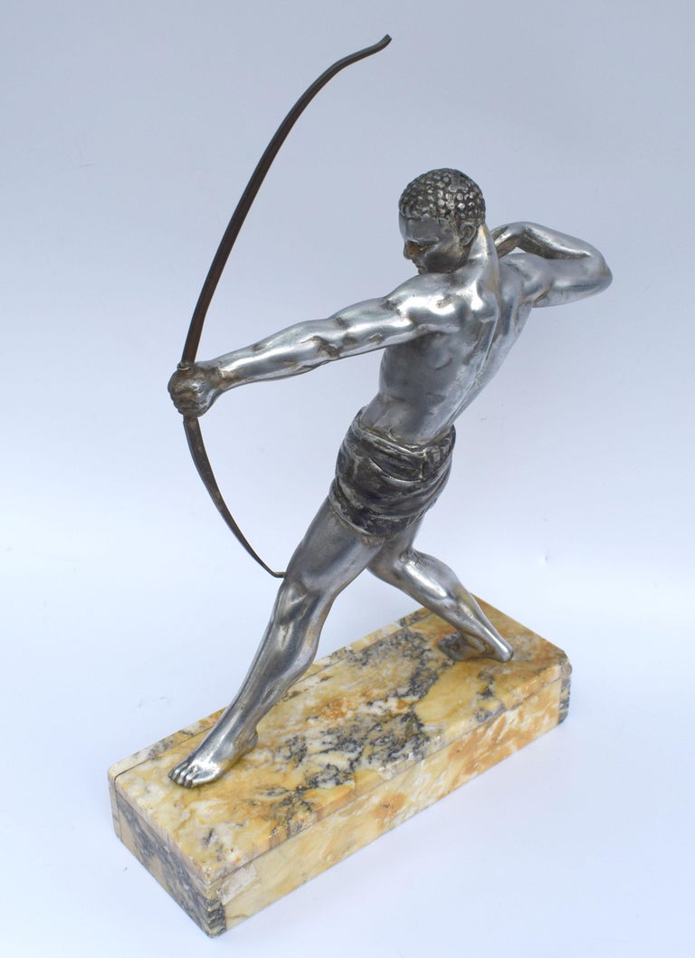 Art Deco Semi Nude Male Archer, France, circa 1930 For Sale at 1stDibs