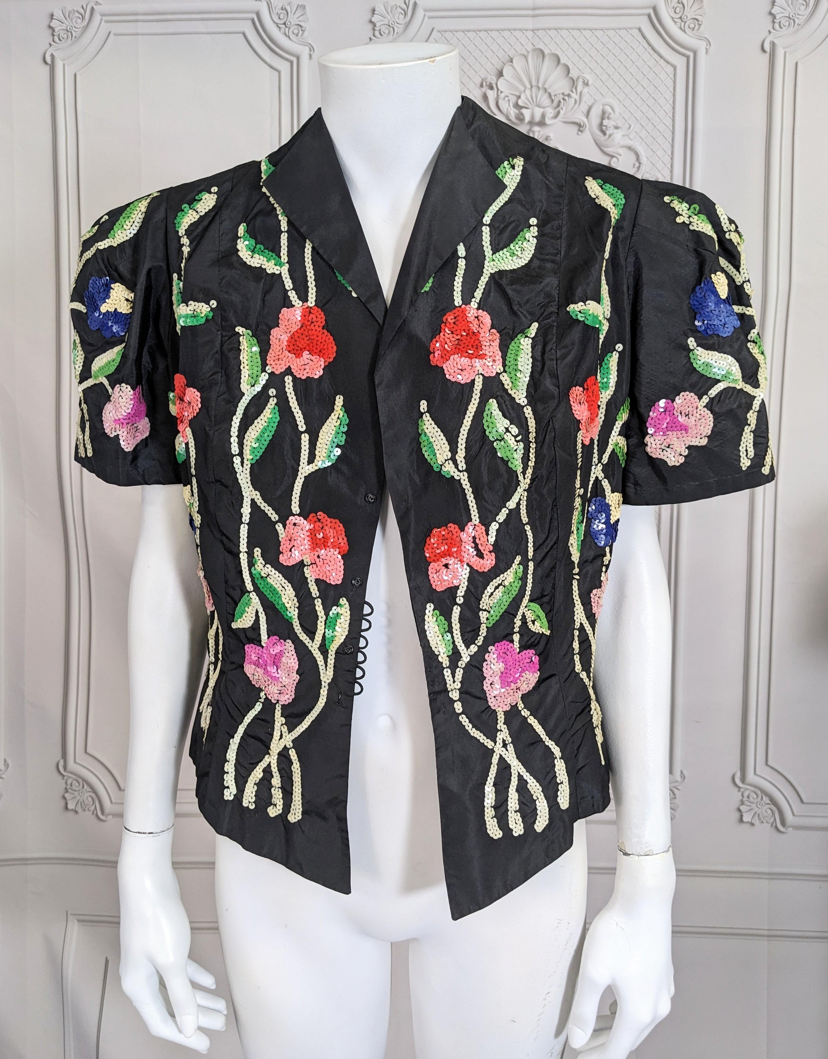 Art Deco Sequin Evening Jacket For Sale 5