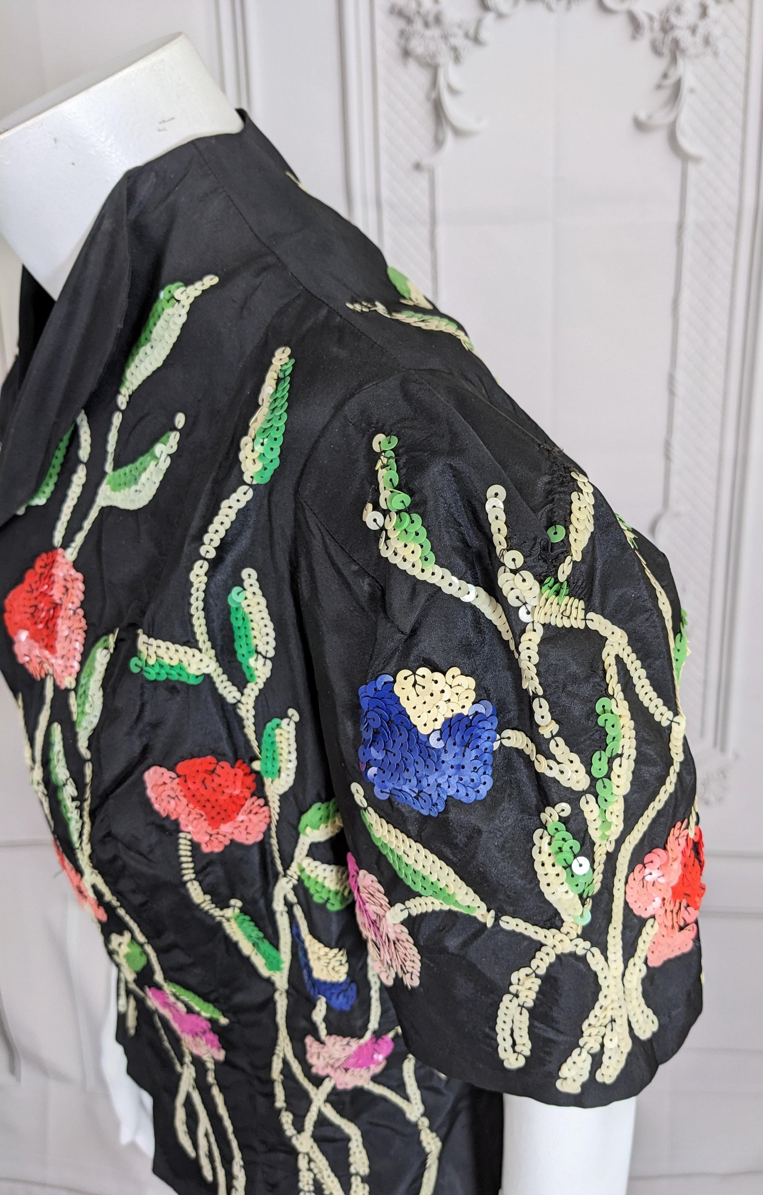 Women's or Men's Art Deco Sequin Evening Jacket For Sale