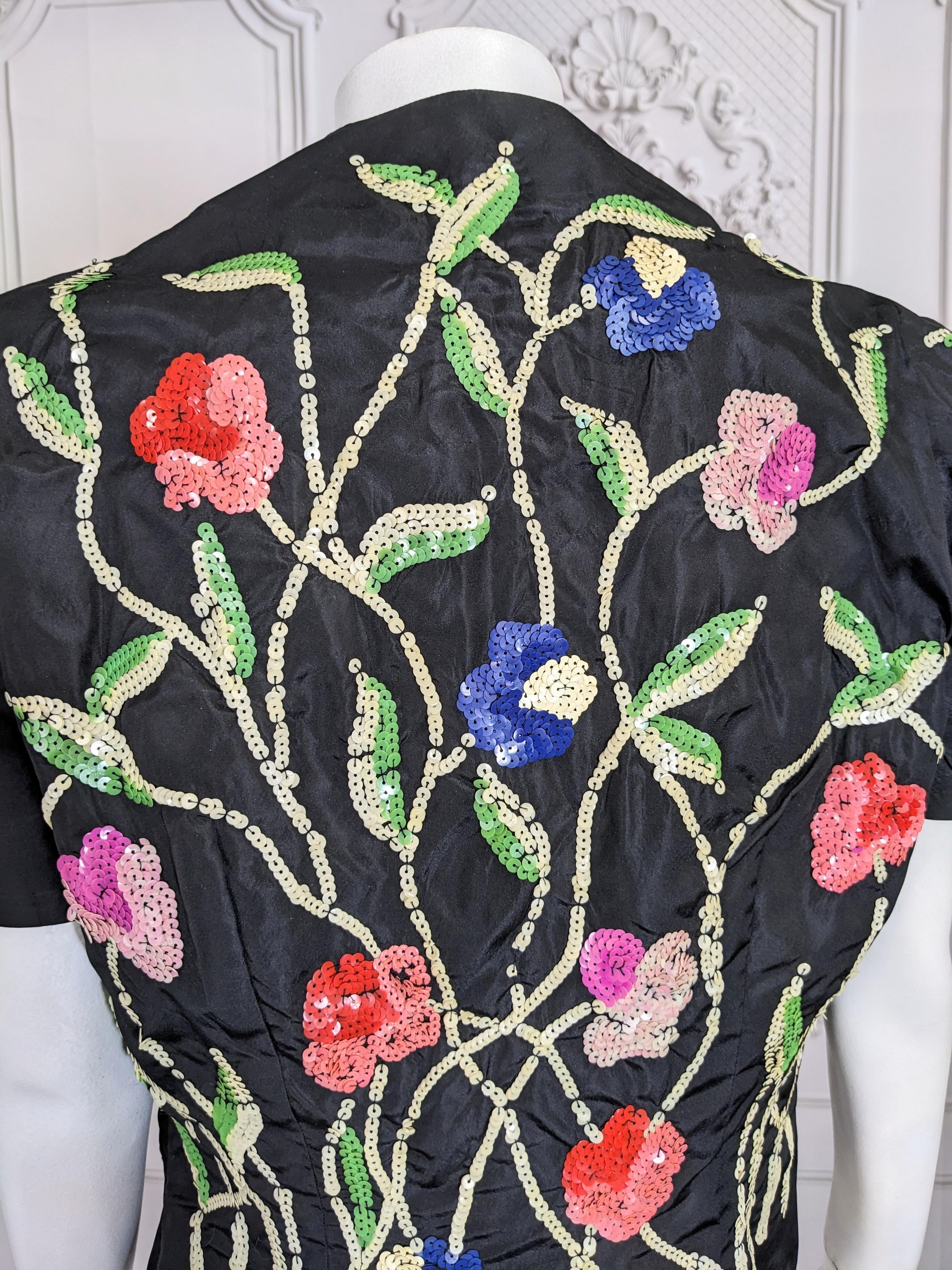 Art Deco Sequin Evening Jacket For Sale 2