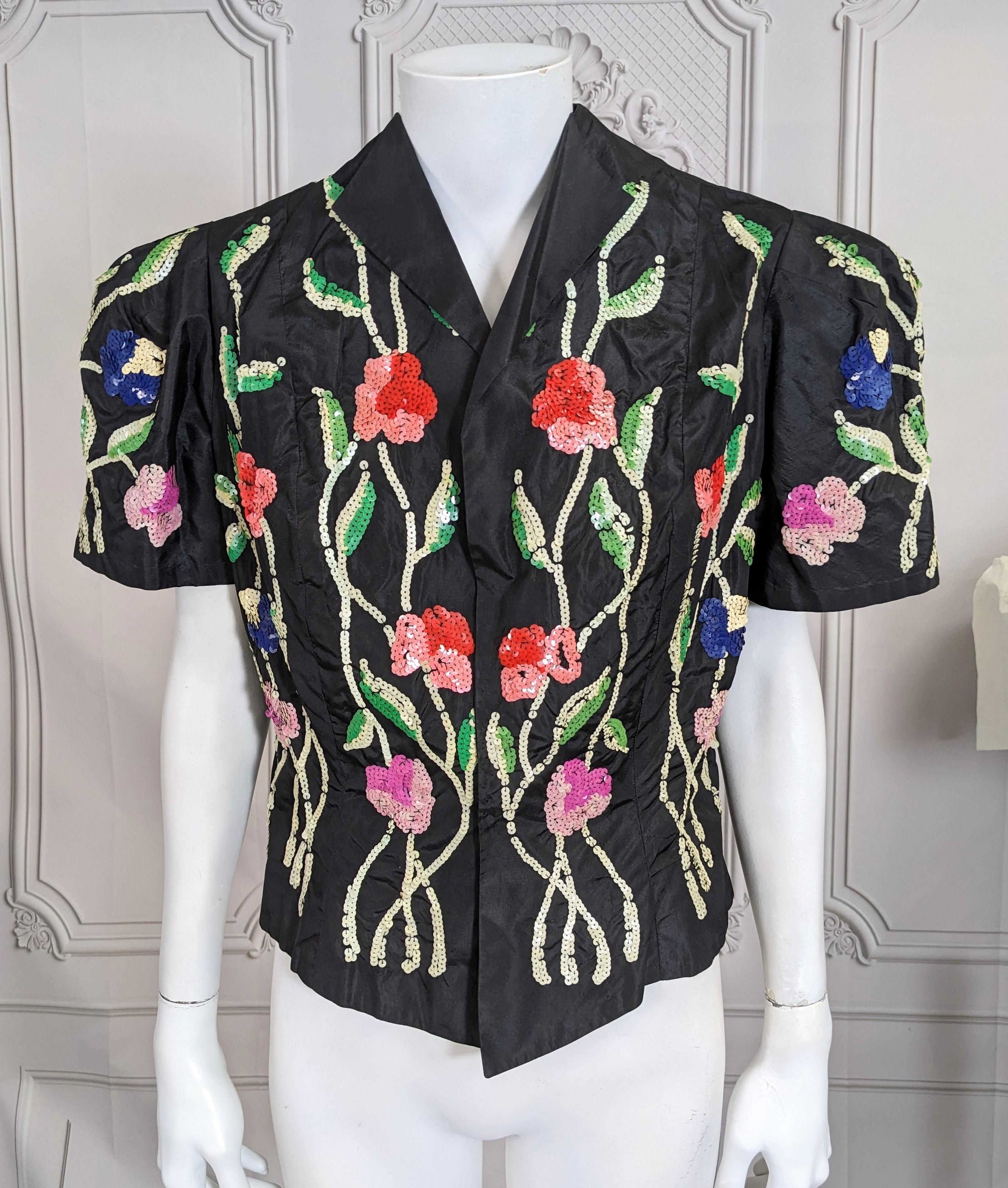 Art Deco Sequin Evening Jacket For Sale 4