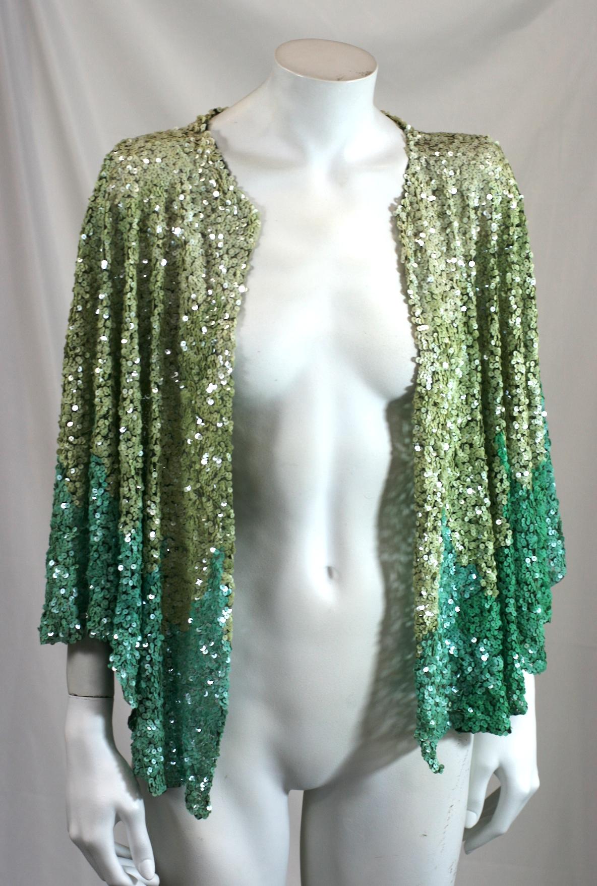 Art Deco Sequin Short Evening Cape In Excellent Condition In New York, NY