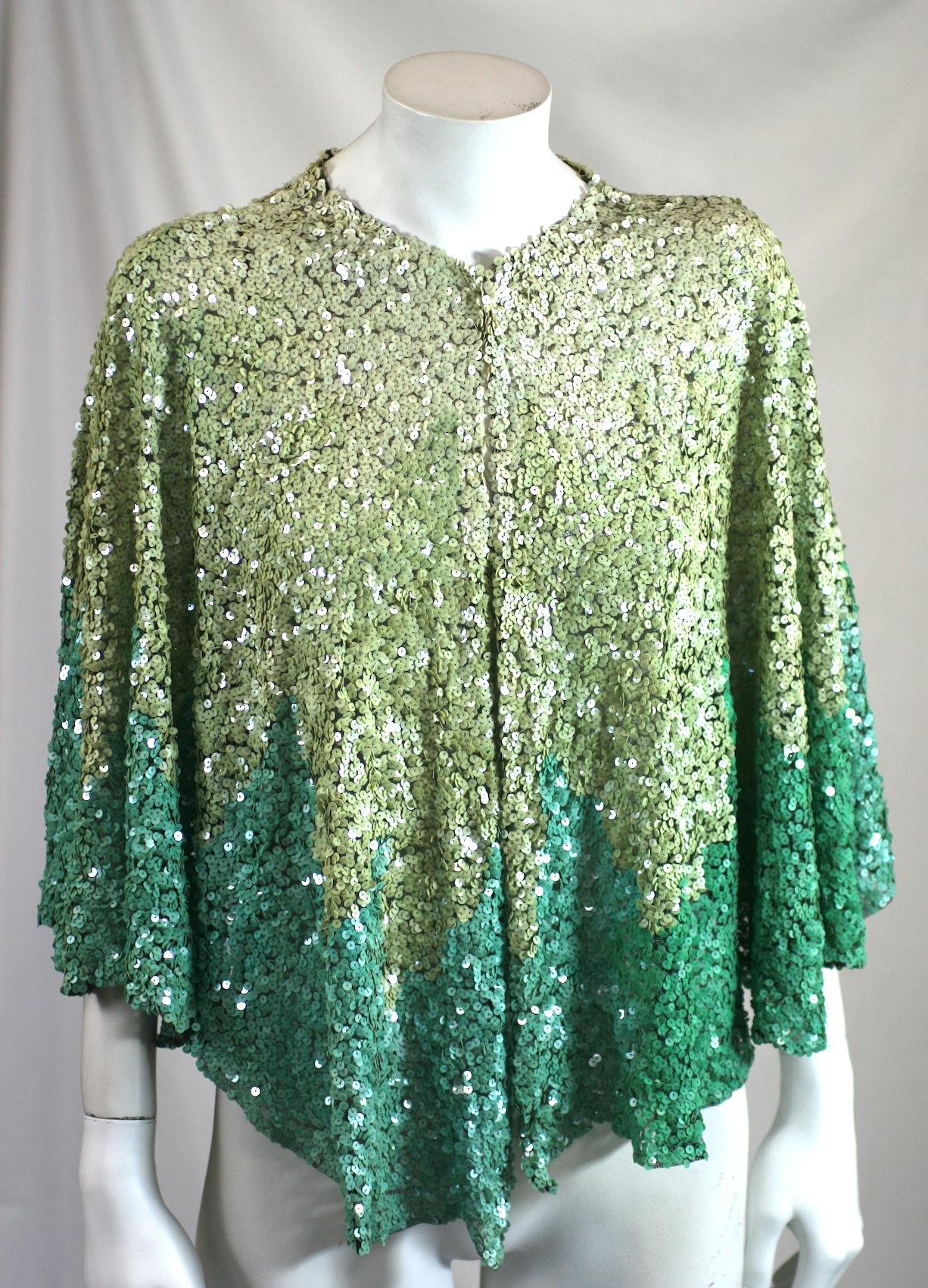 Art Deco Sequin Short Evening Cape 1