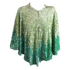 Vintage Art Deco Sequin Short Evening Cape