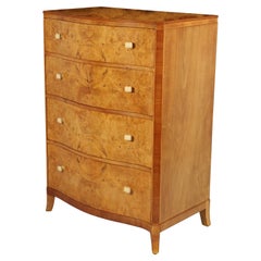 Art Deco Serpentine Front Chest of Drawers, circa 1930