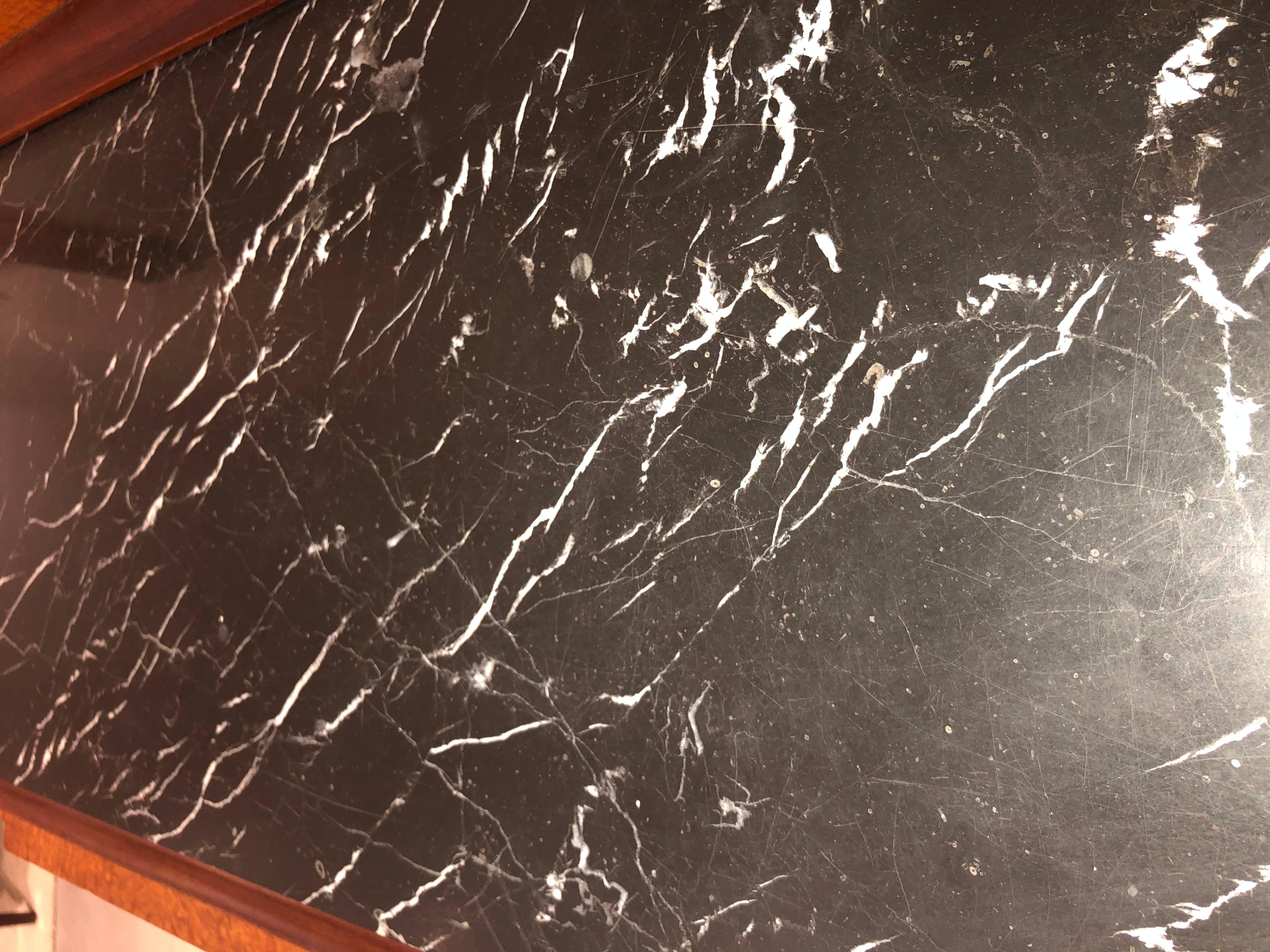 Art Deco Server with Marble Top 1