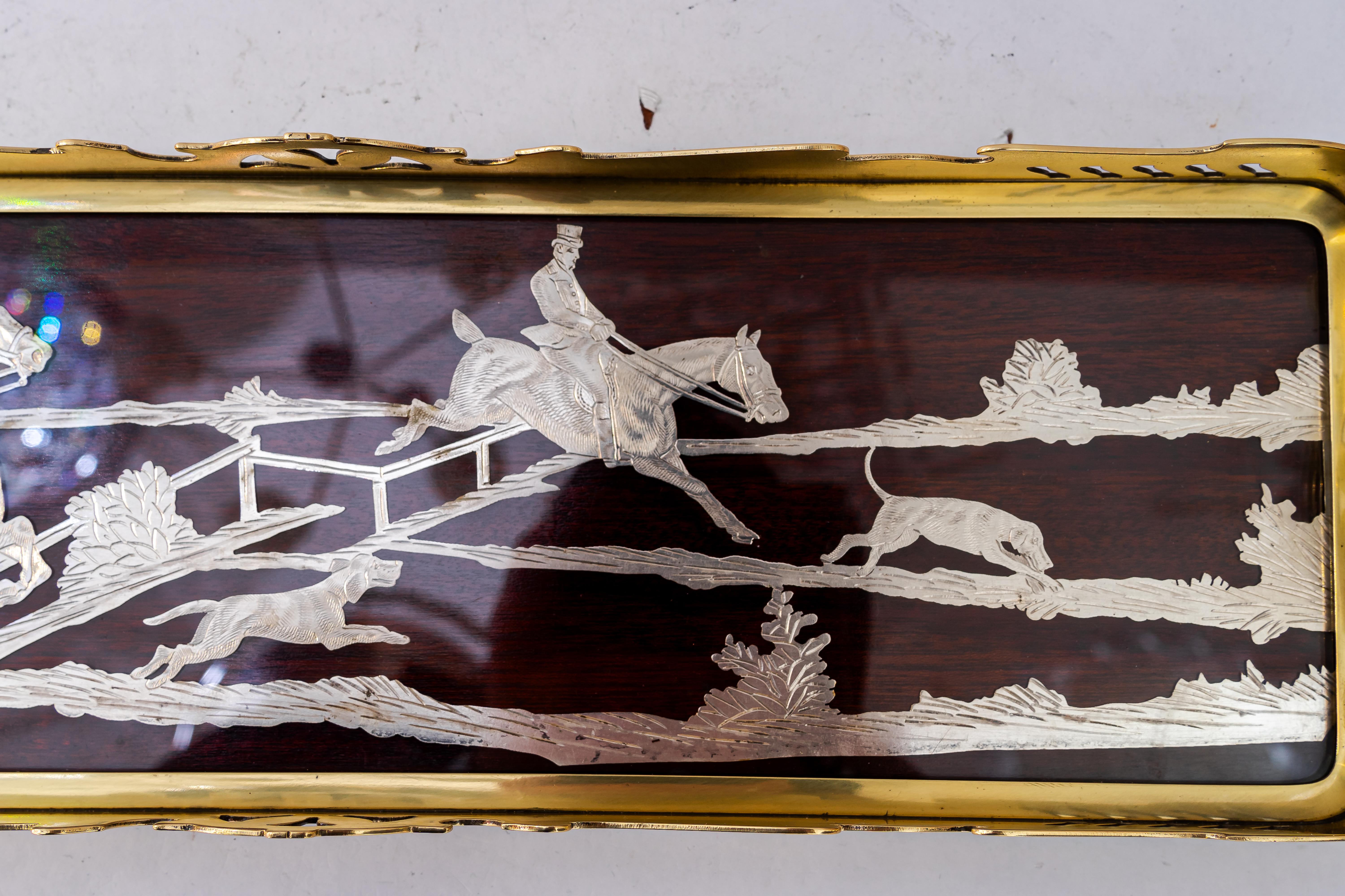 Plato de servicio Art Déco parcialmente plateado viena hacia 1920 en venta 2