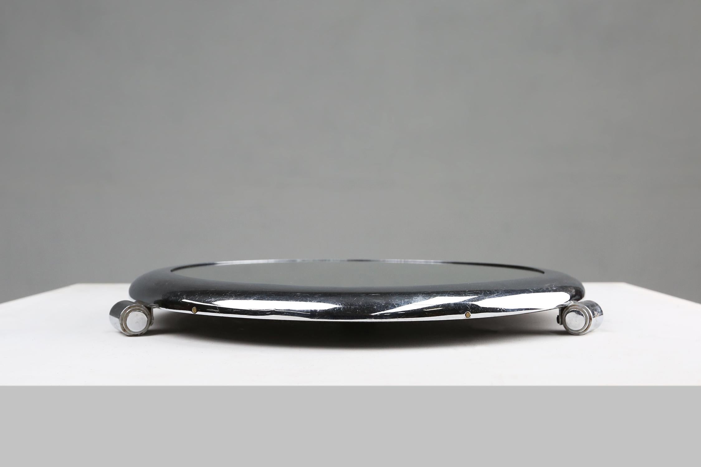 Metal Art Deco Serving Tray, 1930s For Sale