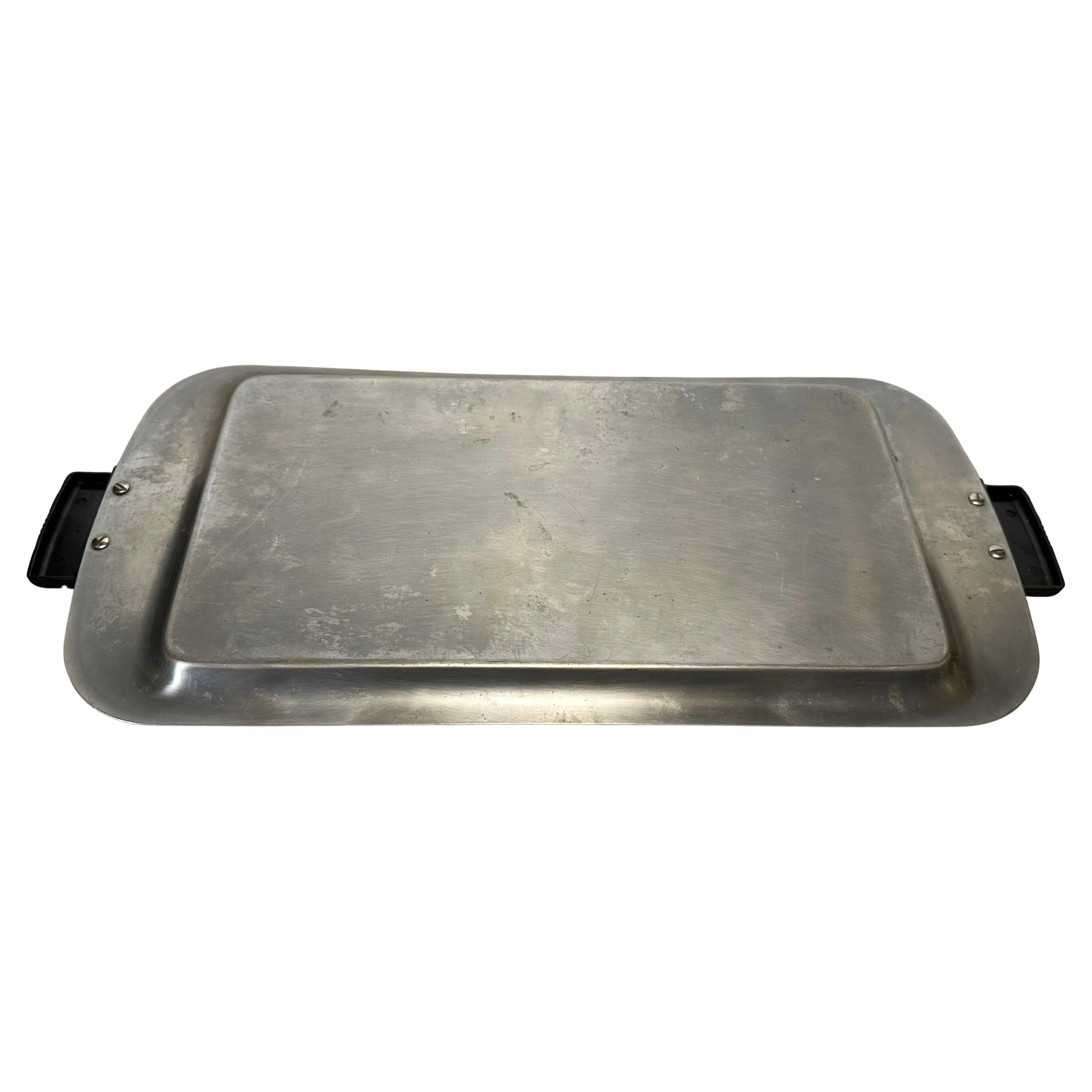 Américain Plateau de service Art Déco de Manning Bowmans en chrome et bakélite en vente