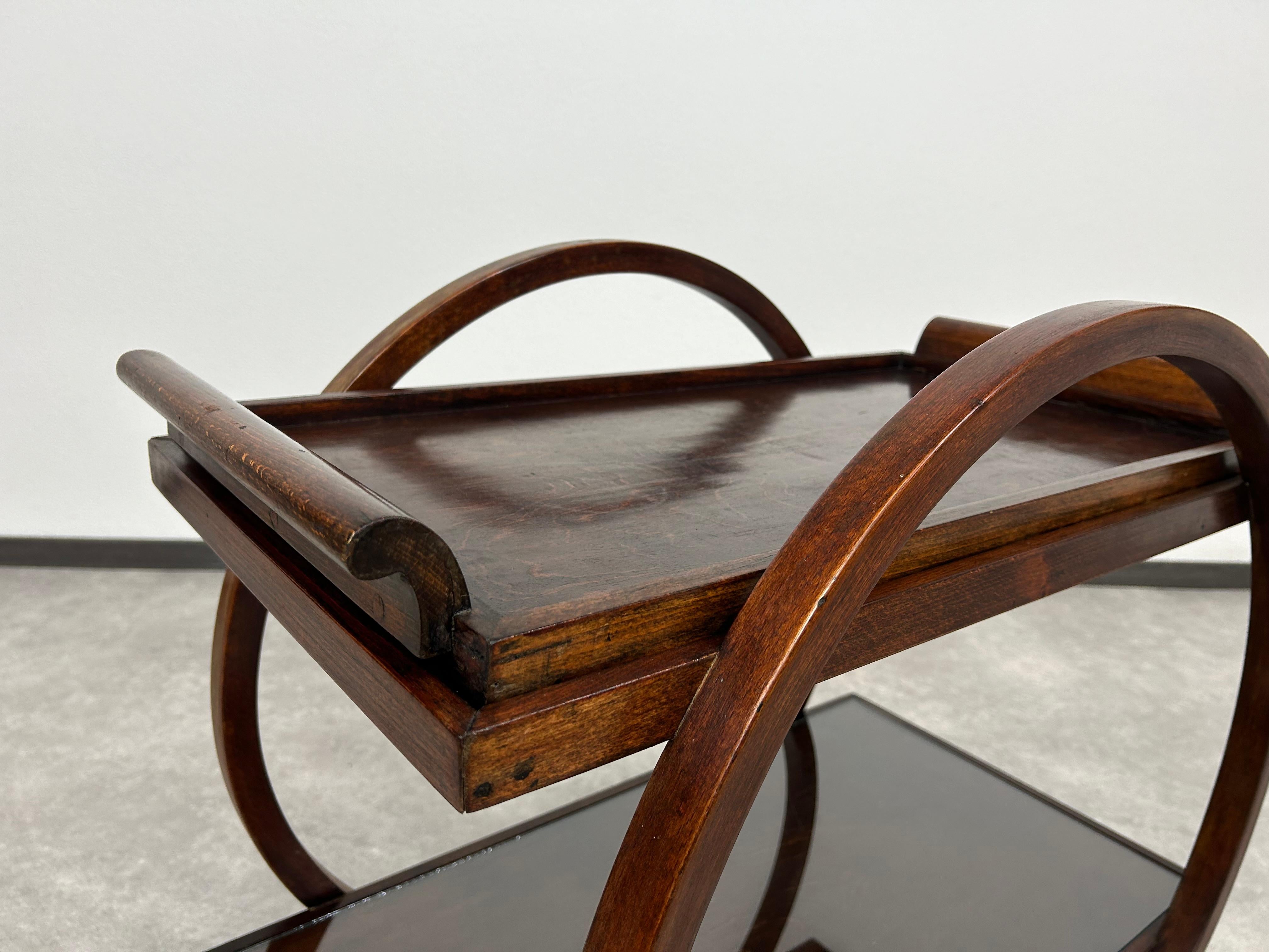 Art Deco Art deco serving trolley by Thonet Debrecen For Sale