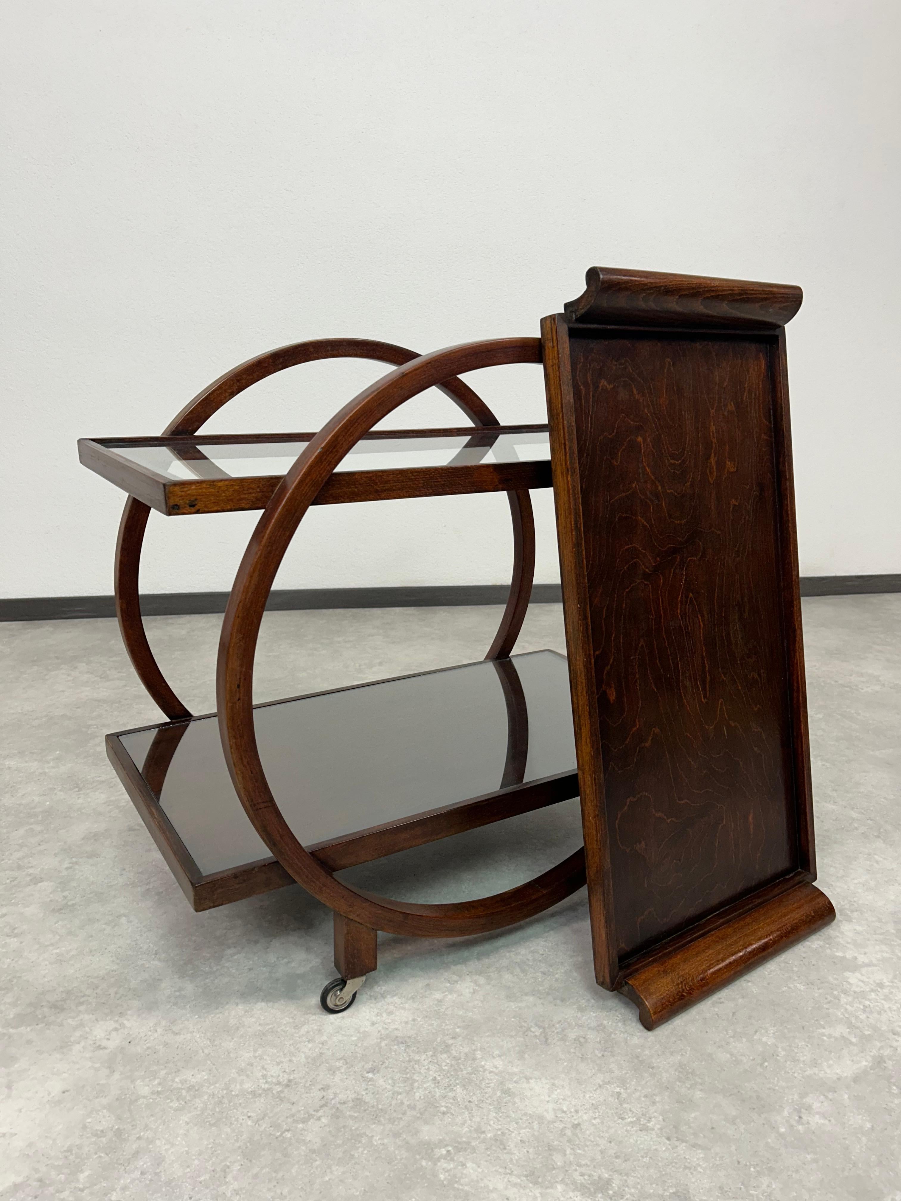 Mid-20th Century Art deco serving trolley by Thonet Debrecen For Sale