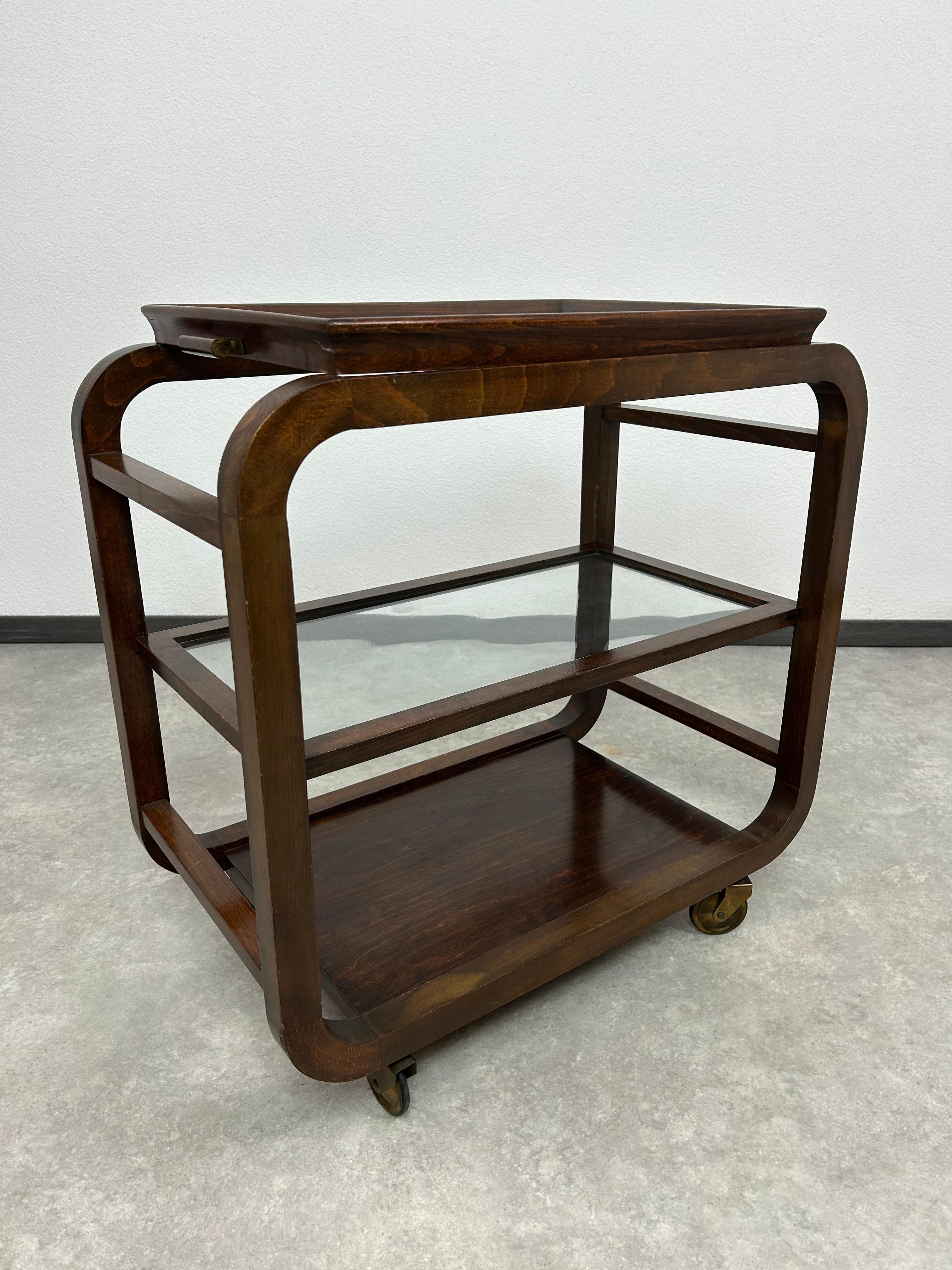 Hungarian Art deco serving trolley For Sale